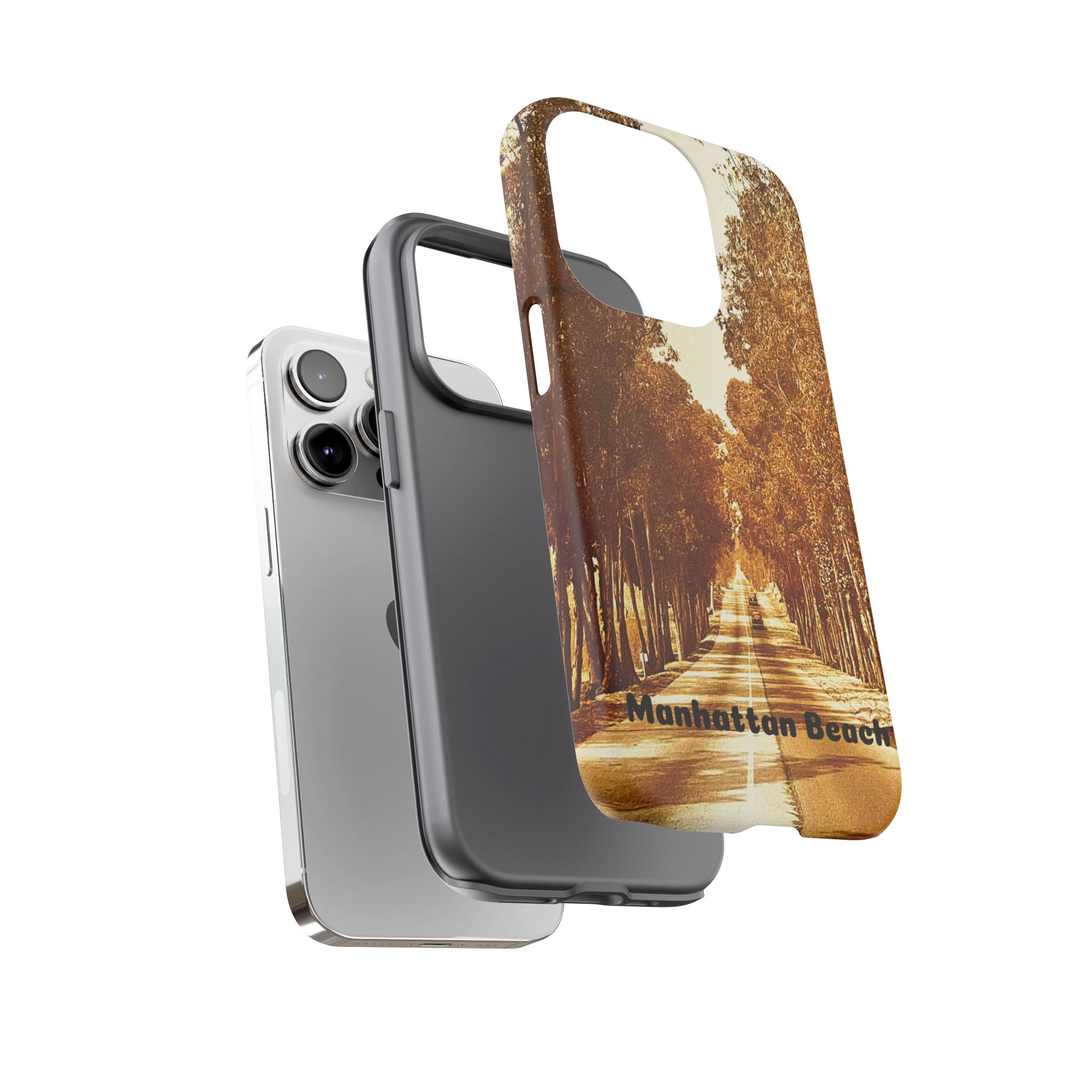 Phone Cases Manhattan Beach Rosecrans Ave Early 60's Tough Cases 90266 California, iPhone Samsung Google Pixel Protective Cover, Vintage