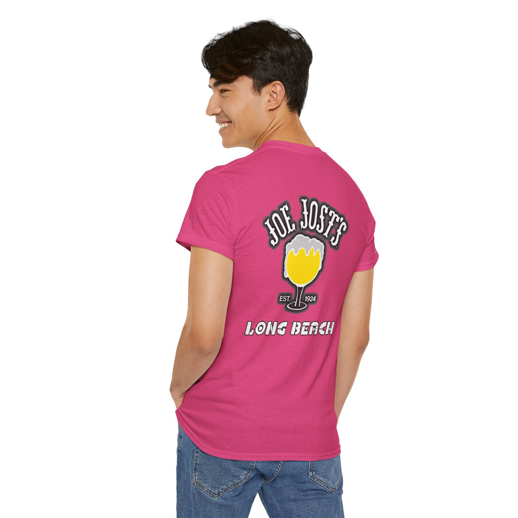 Joe Josts Long Beach California Men's and Woman's Heavy Cotton Tee - Printed 4 Areas