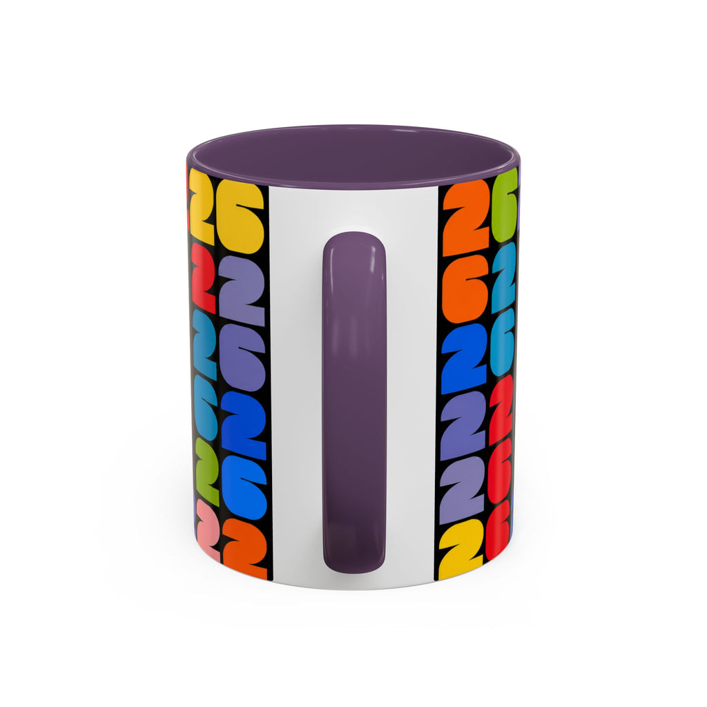 2026 World Cup Accent Coffee Mug – Colorful FIFA Trophy Design (11/15oz)