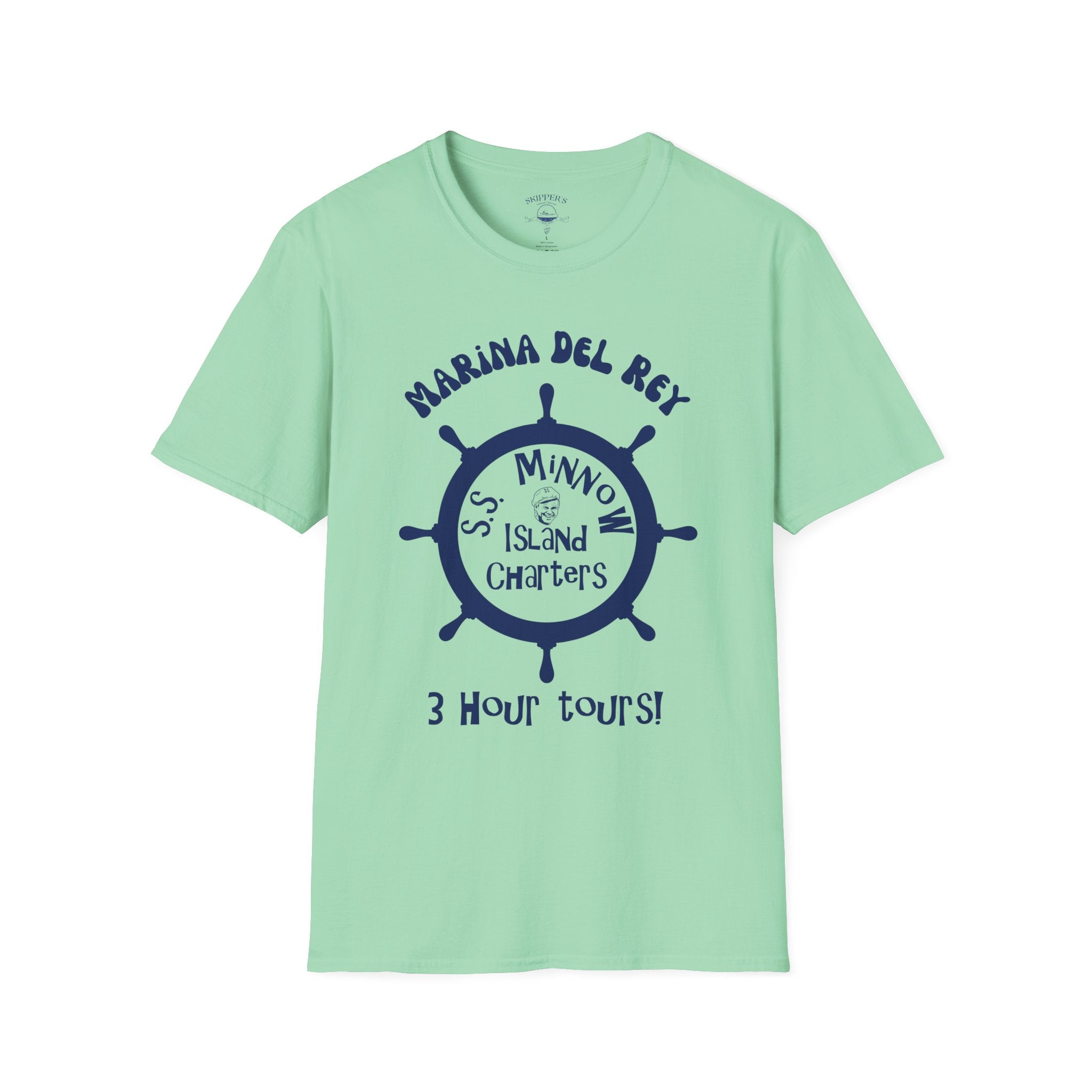Marina Del Rey Ship Wheel logo T-Shirt | SS Minnow Island Charters, 3 Hour Tours