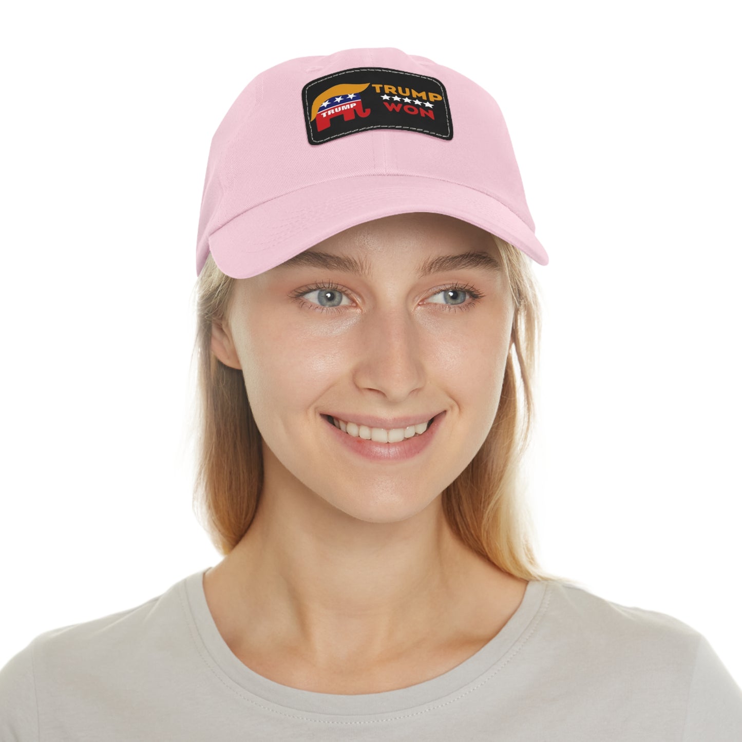 Trump Won Mom and Dad Hat with Leather Patch (Rectangle)