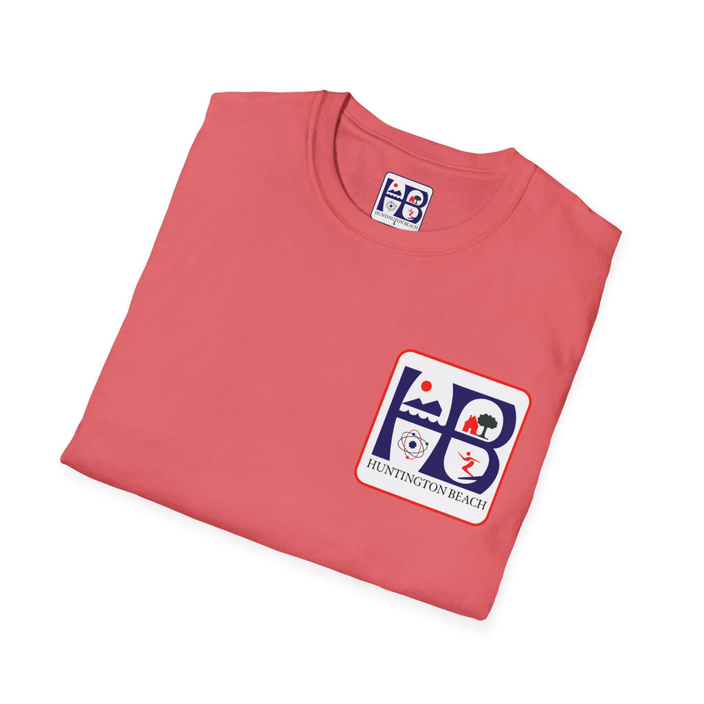 Huntington Beach Retro HB Logo T-Shirt  (printed 3 places)