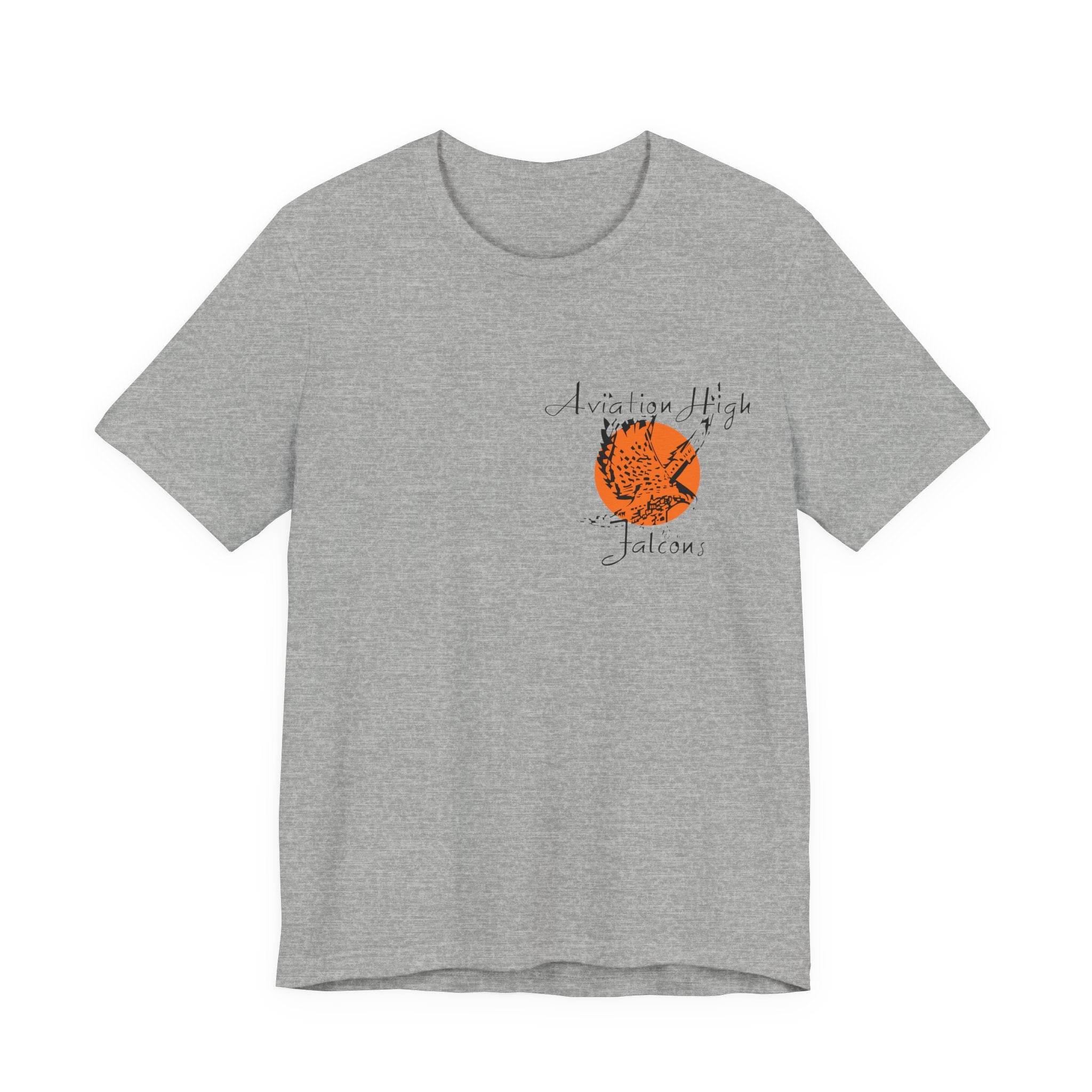 Aviation High School Signage Logo - Many Colors - Unisex Jersey Short Sleeve Tee