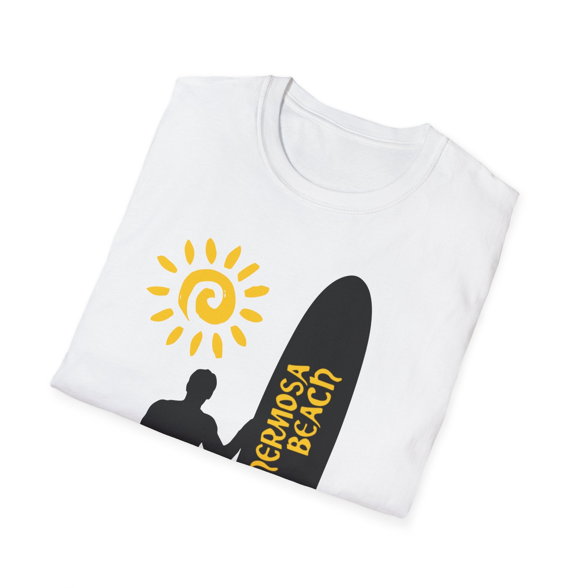 Hermosa Beach Long Board Unisex Softstyle T-Shirt