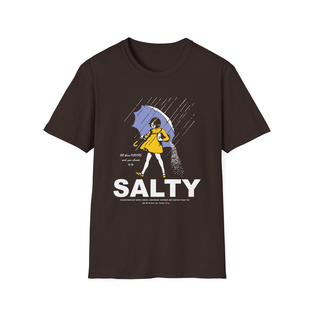 Salty Rainy Day Graphic T-Shirt — Girl with Umbrella Illustration