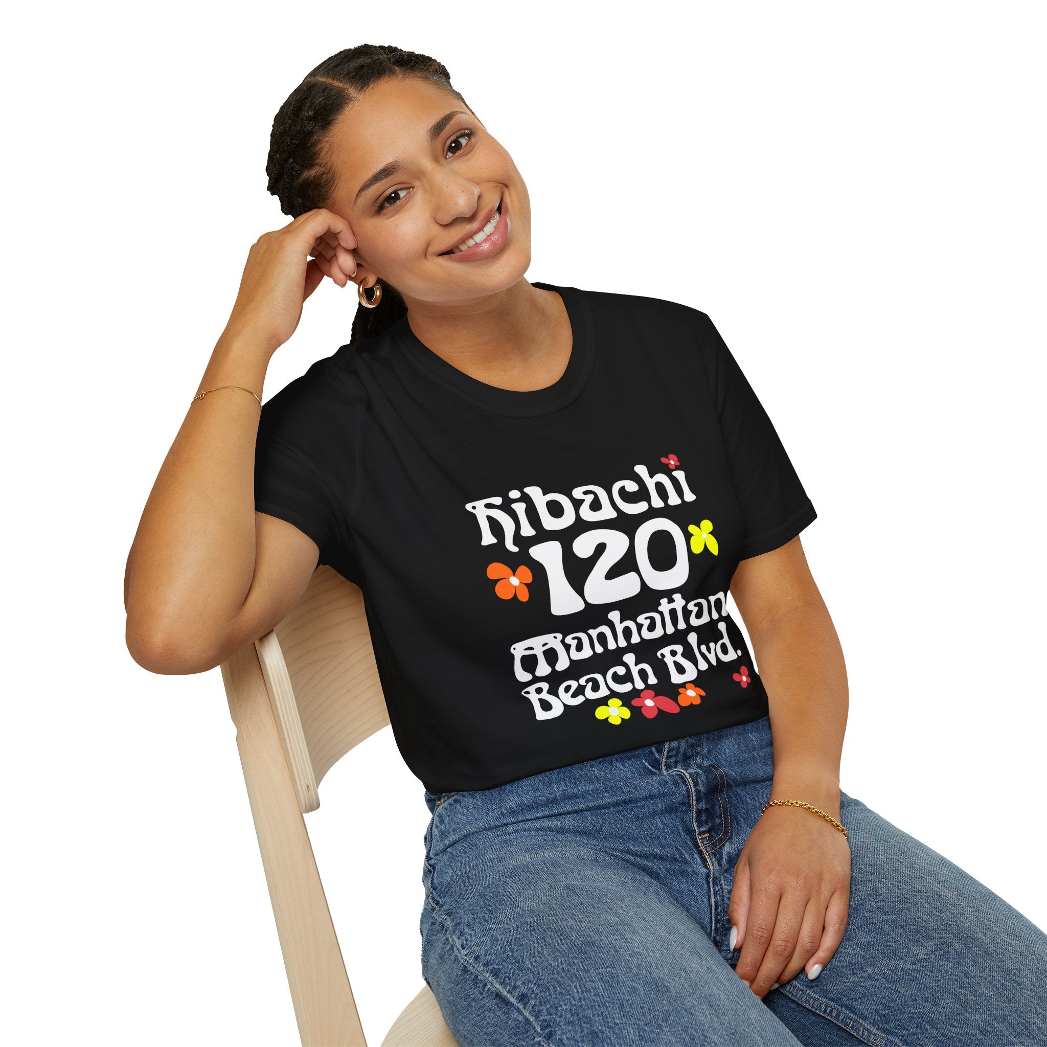Hibachi 120 Manhattan Beach Blvd Restaurant #OldSchool T-Shirt — Retro Floral Surf Tee "Gone But Not Forgotten"