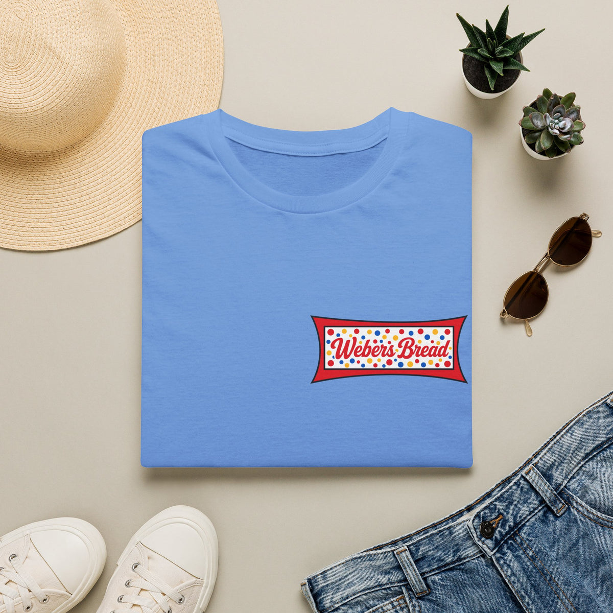 Weber's Bread Retro Logo Dewey T-Shirt — Vintage Bakery Graphic Tee