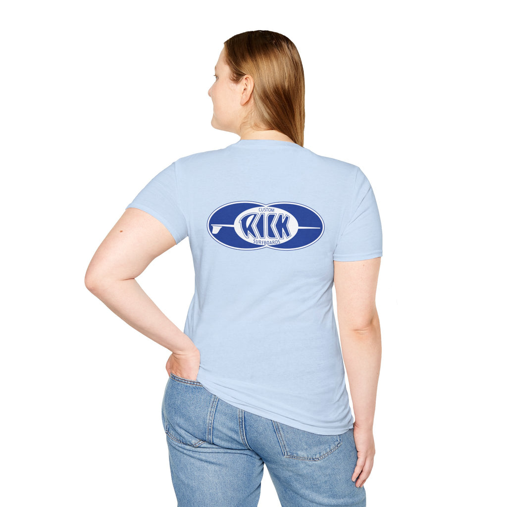 Rick Surfboards Unisex Softstyle T-Shirt Old School Hermosa Beach