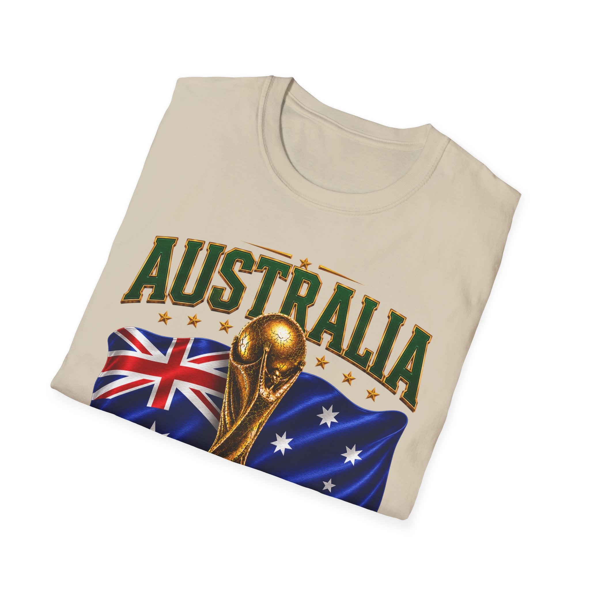 Australia 2026 Soccer World Cup T-Shirt — Aussie Flag & Trophy Design