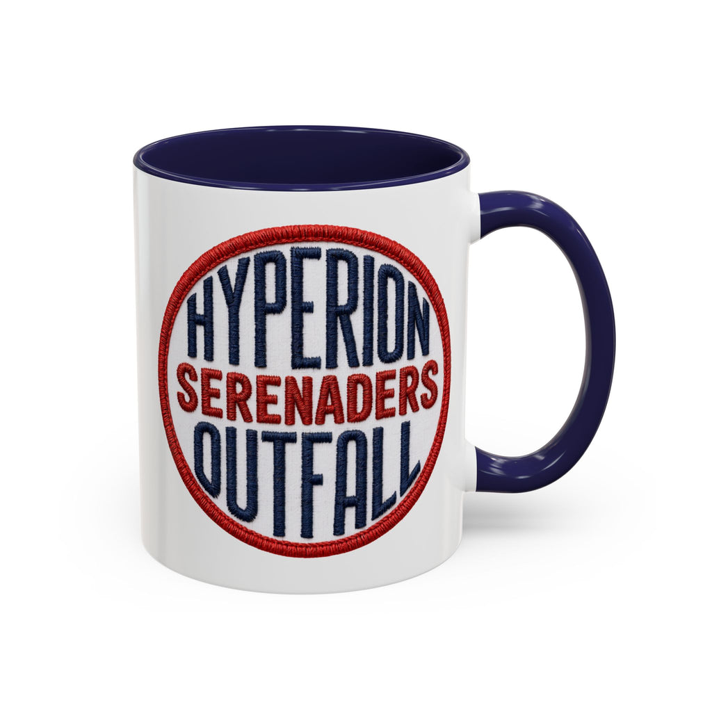 Accent Coffee Mug — "Hyperion Serenaders Outfall" Retro Patch Ceramic Mug (11/15oz)