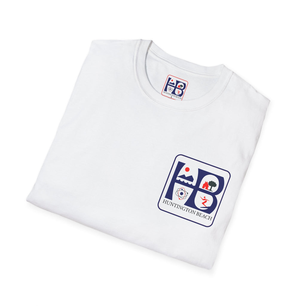 Huntington Beach Retro Logo T-Shirt — HB Surf & Sunset Tee (printed 3 side)