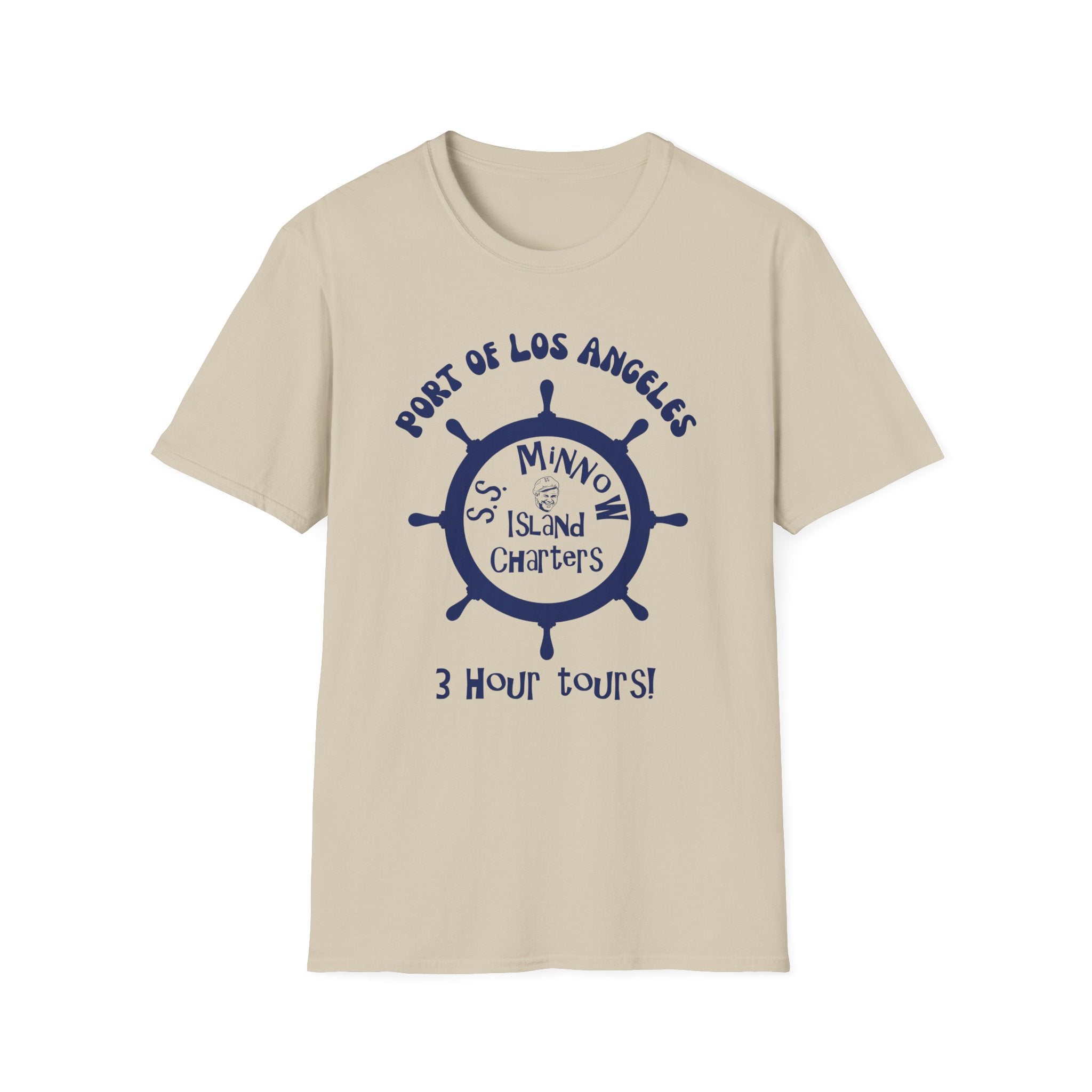 Port of Los Angeles Ship Wheel T-Shirt | SS Minnow Island Charters, 3 Hour Tours