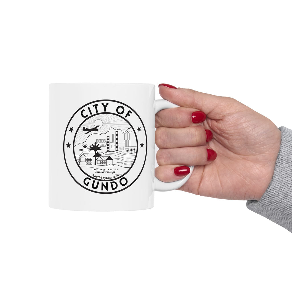 GUNDO Ceramic Mug — City Seal Logo El Segundo Coffee Cup (11oz or 15oz)