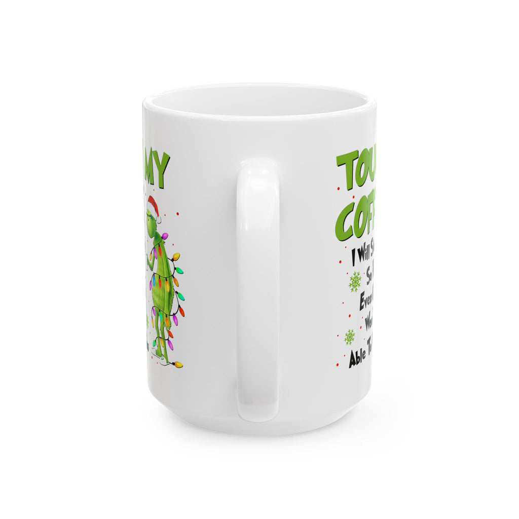 Grinch Christmas Lights Cartoon Mug | Ceramic Coffee Cup