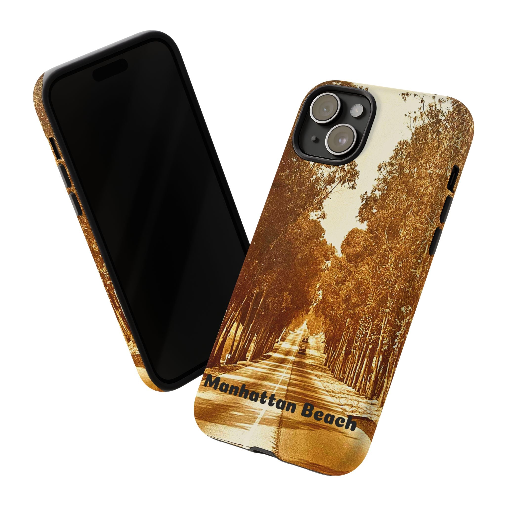 Phone Cases Manhattan Beach Rosecrans Ave Early 60's Tough Cases 90266 California, iPhone Samsung Google Pixel Protective Cover, Vintage