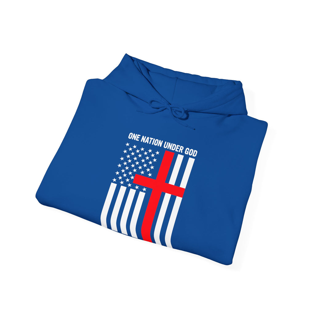 One Nation Under GOD - Printed Both Sides Unisex Heavy Blend Hooded Sweatshirt