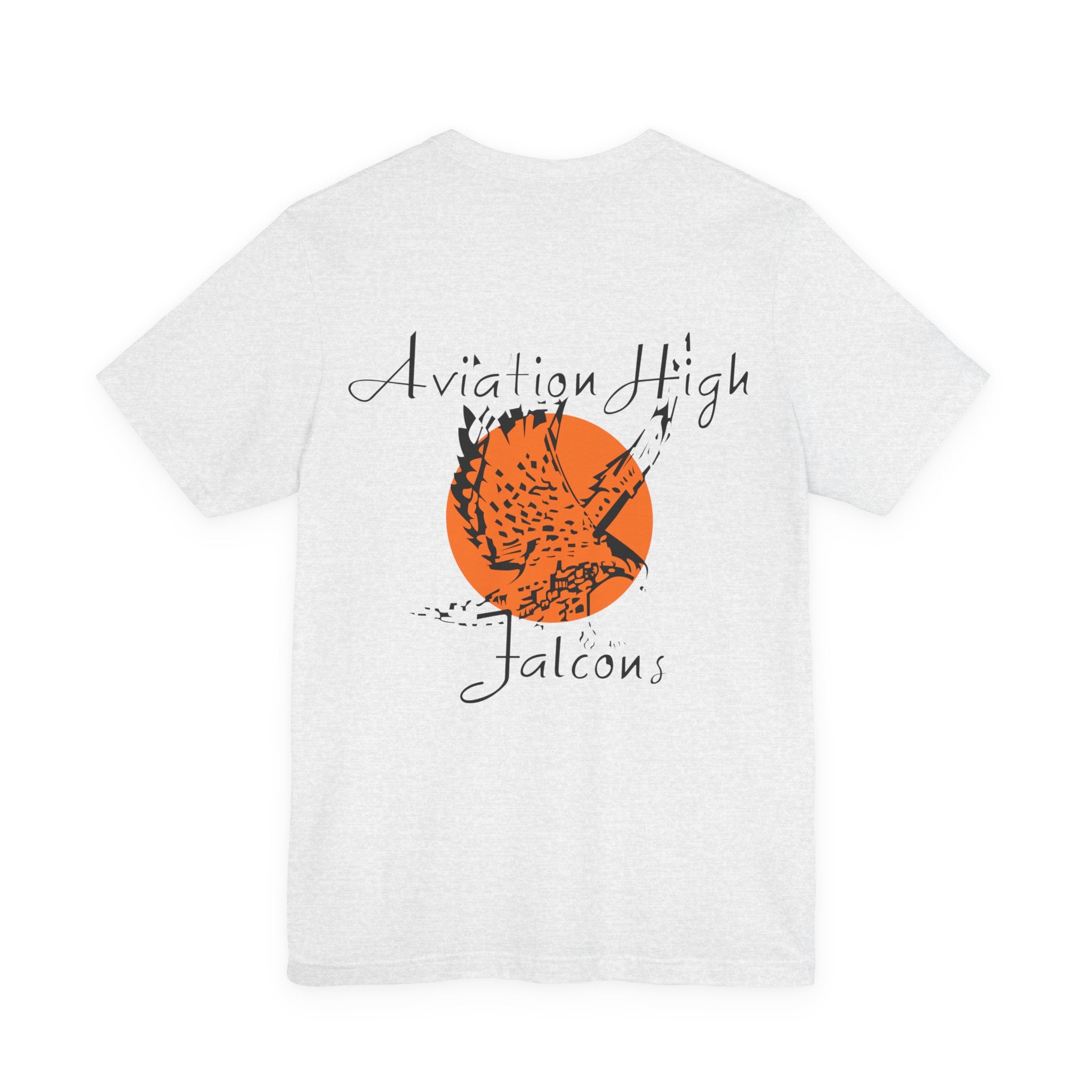 Aviation High School Signage Logo - Many Colors - Unisex Jersey Short Sleeve Tee