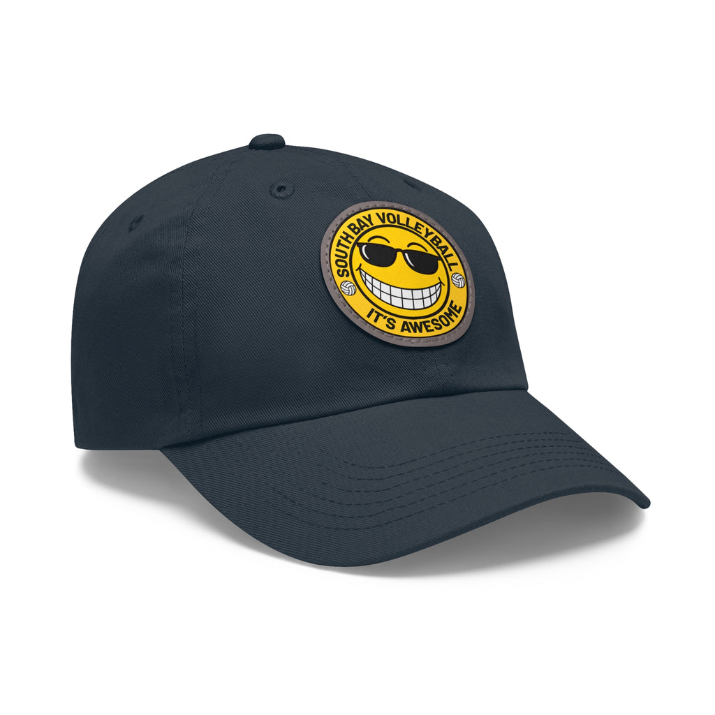 Volleyball Smiley Mom and Dad Hat — "South Bay Volleyball: It’s Awesome" Leather Patch