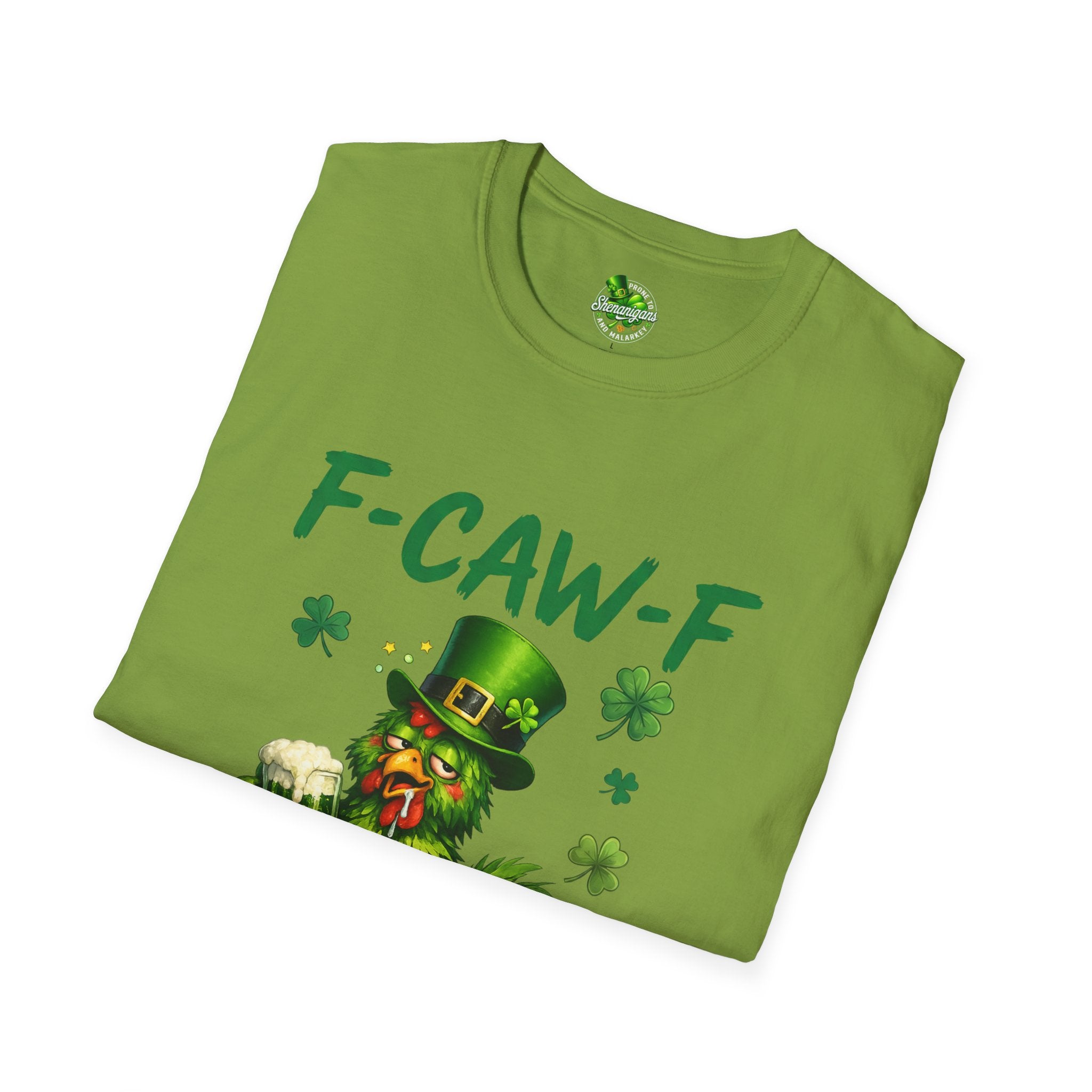 F-CAW-F Leprechaun Chicken T-Shirt | St. Patrick's Day Shamrock Tee