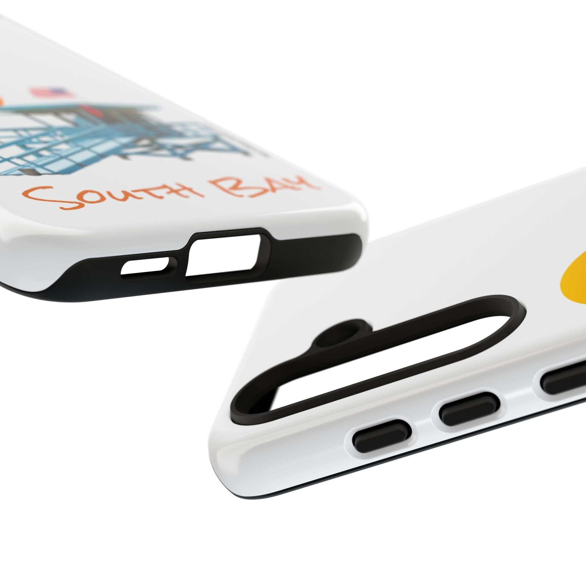 South Bay Lifeguard Stand with American Flag Tough Phone Cases