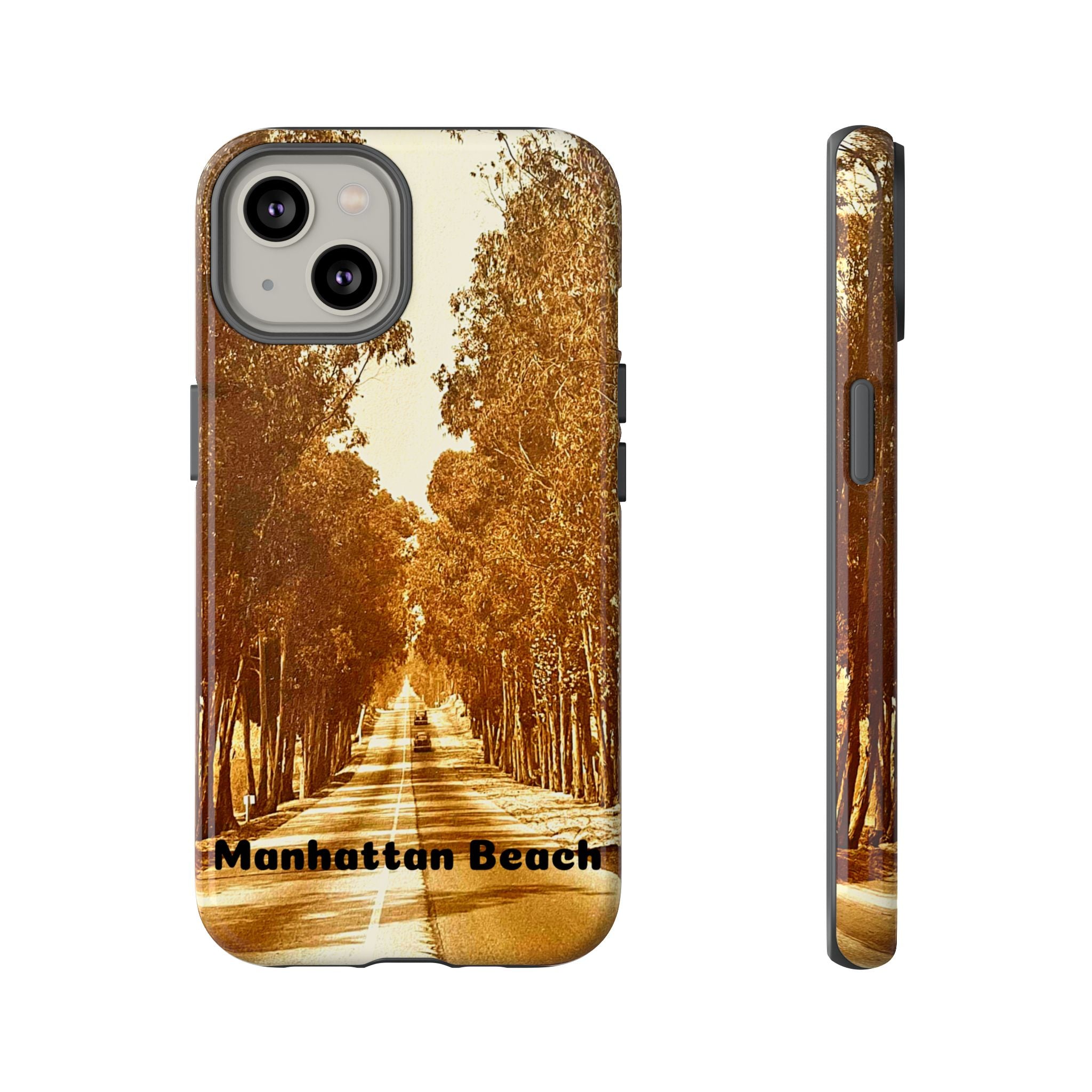 Phone Cases Manhattan Beach Rosecrans Ave Early 60's Tough Cases 90266 California, iPhone Samsung Google Pixel Protective Cover, Vintage