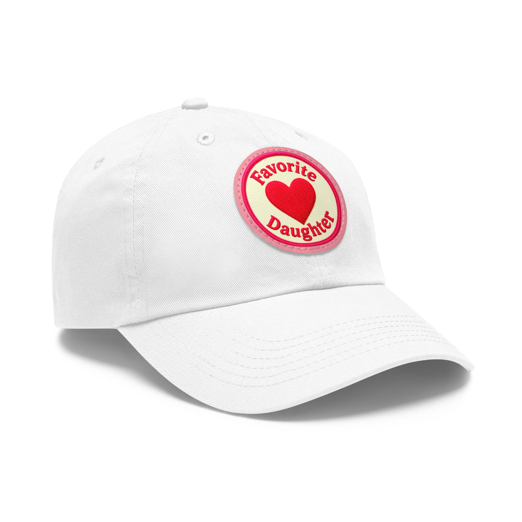 Mom and Daughter Hat — "Favorite Daughter" Leather Patch Cap
