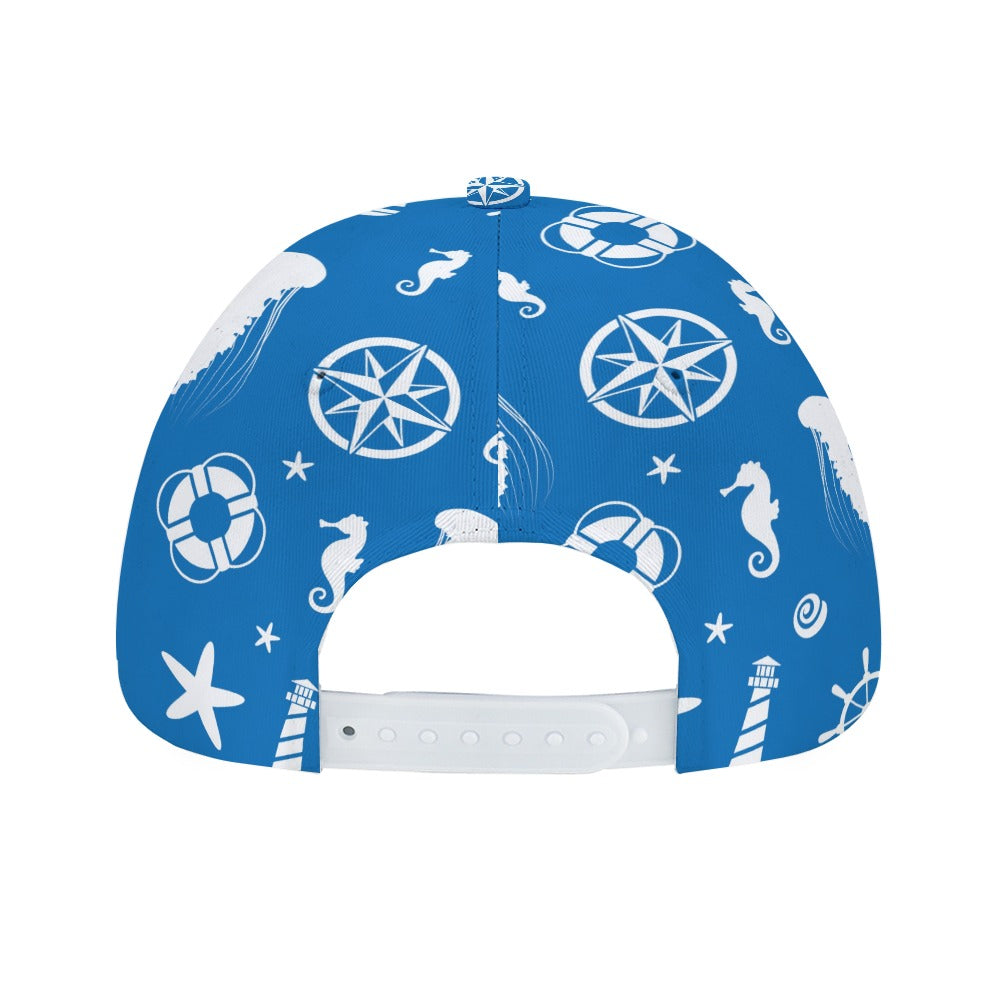 Blue Ocean Nautical Scene Baseball Cap Free Shipping