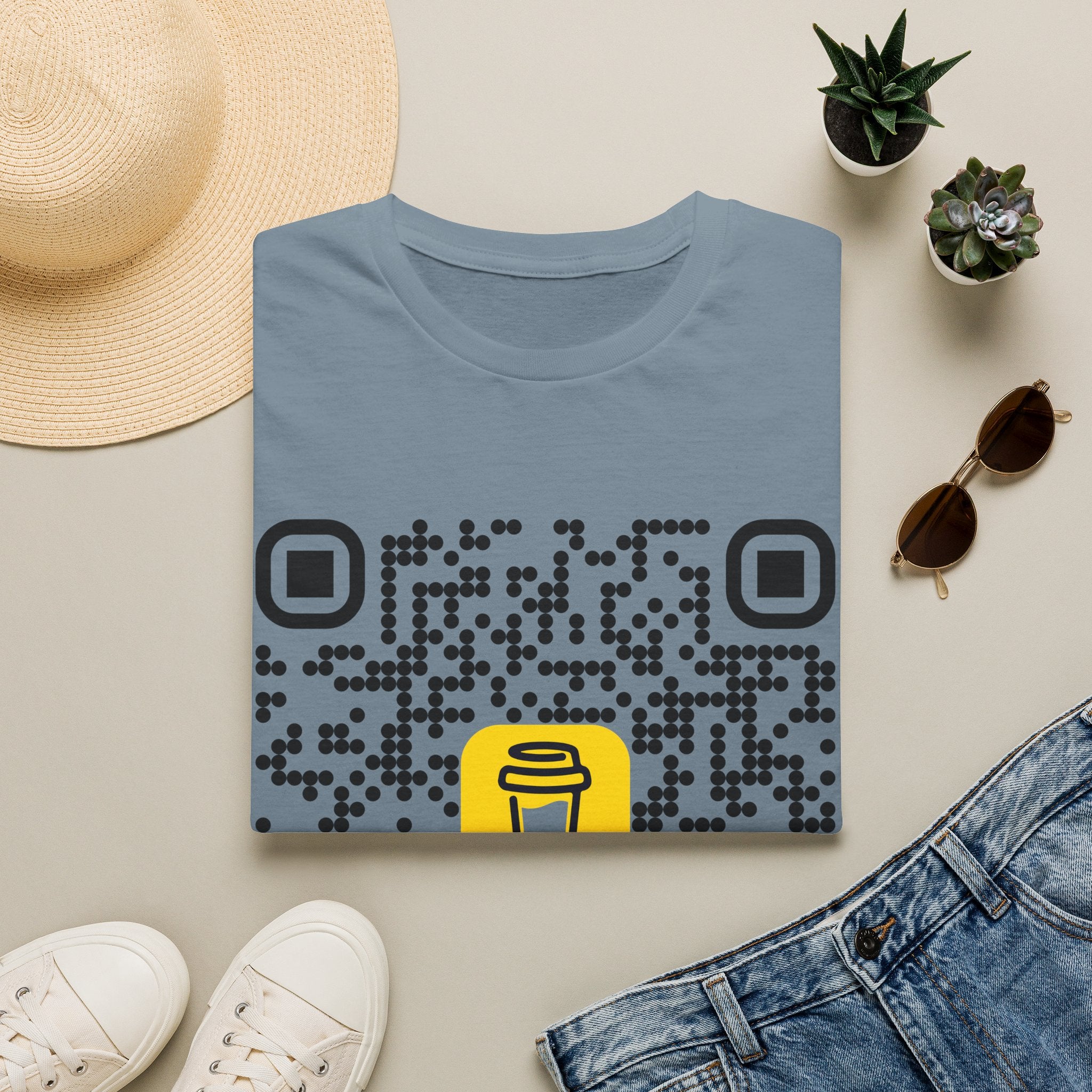 QR Code Coffee Tee — Scan-to-Order Coffee Shop T-Shirt