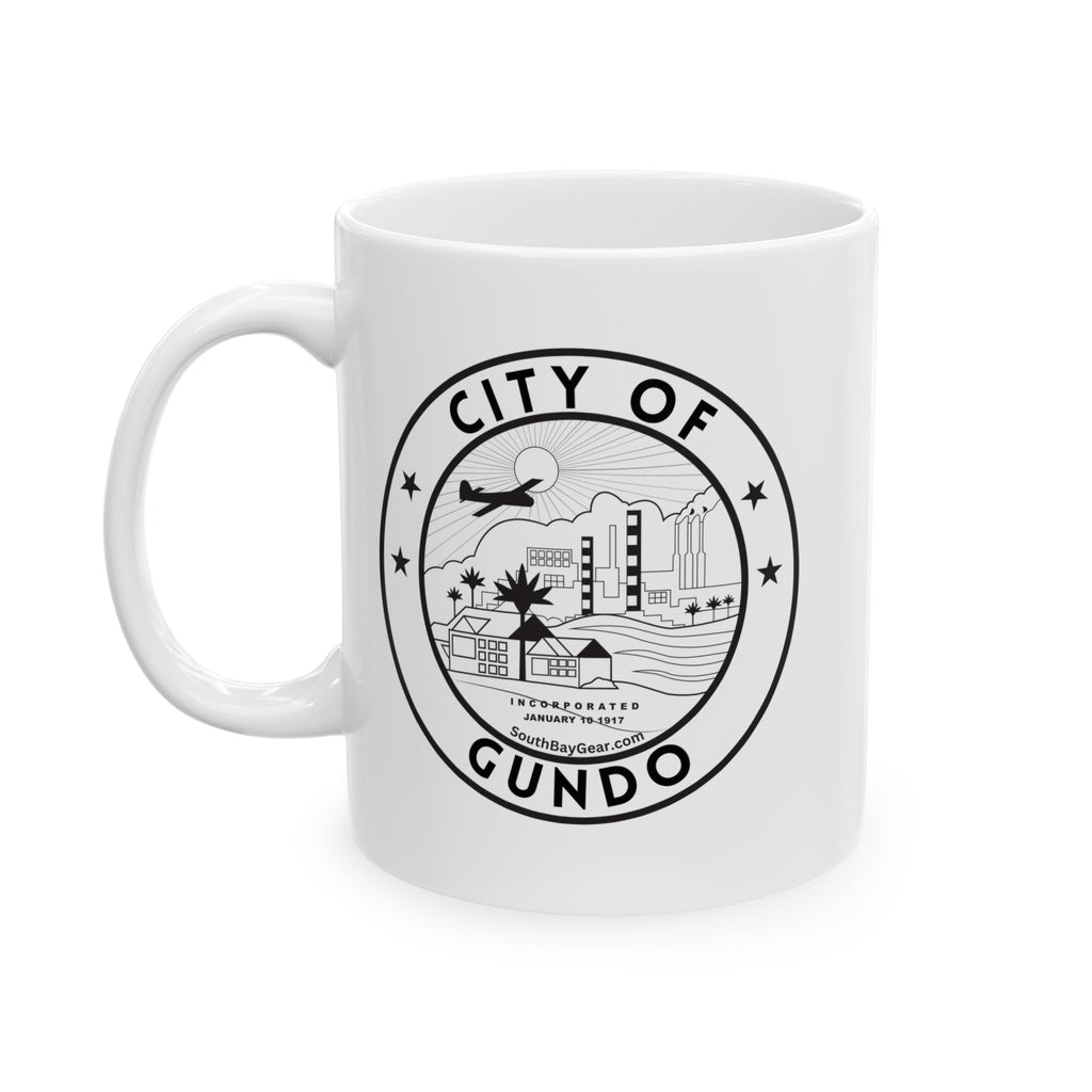 GUNDO Ceramic Mug — City Seal Logo El Segundo Coffee Cup (11oz or 15oz)
