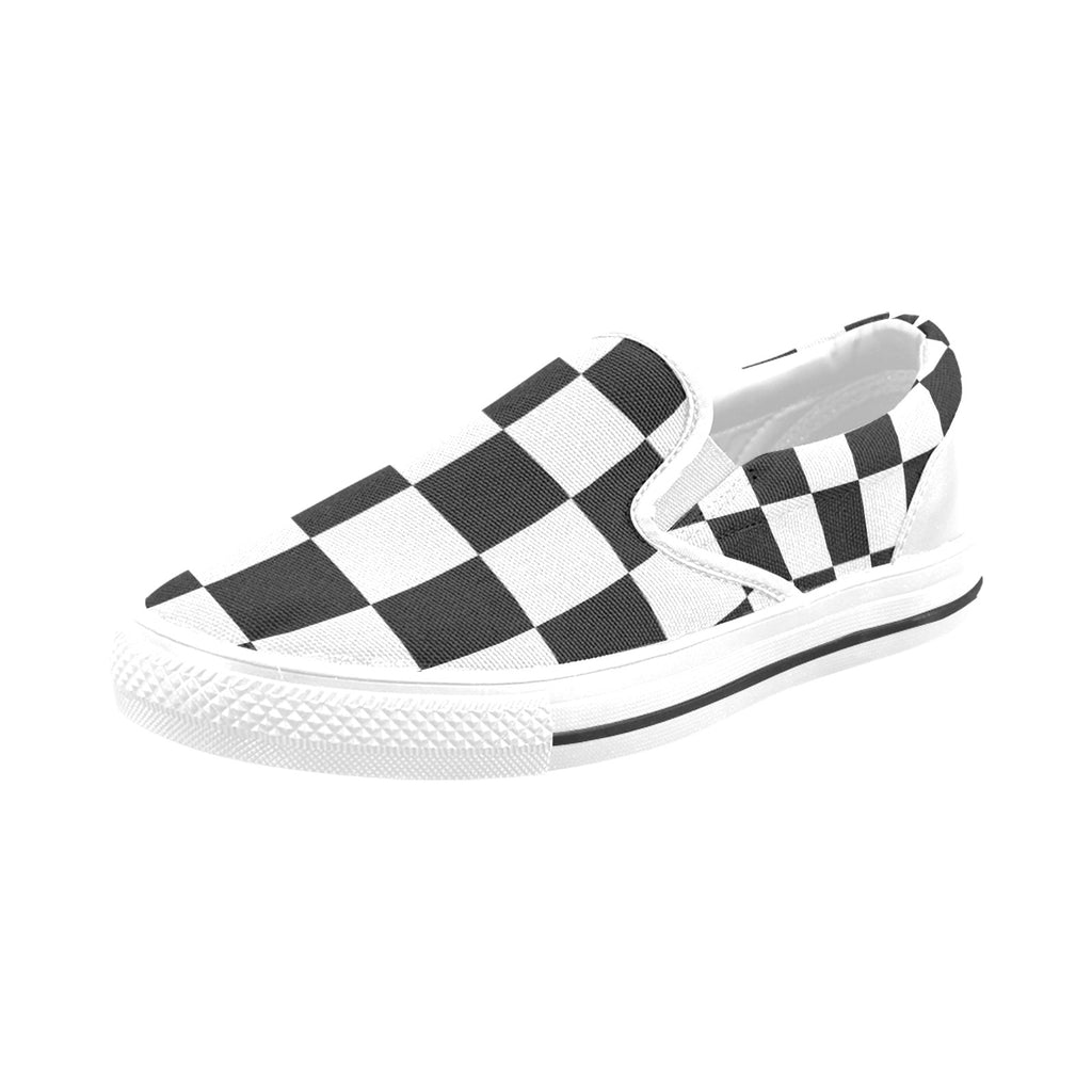 Checkerboard Slip-on Canvas Kid's Shoes (Big Kid)