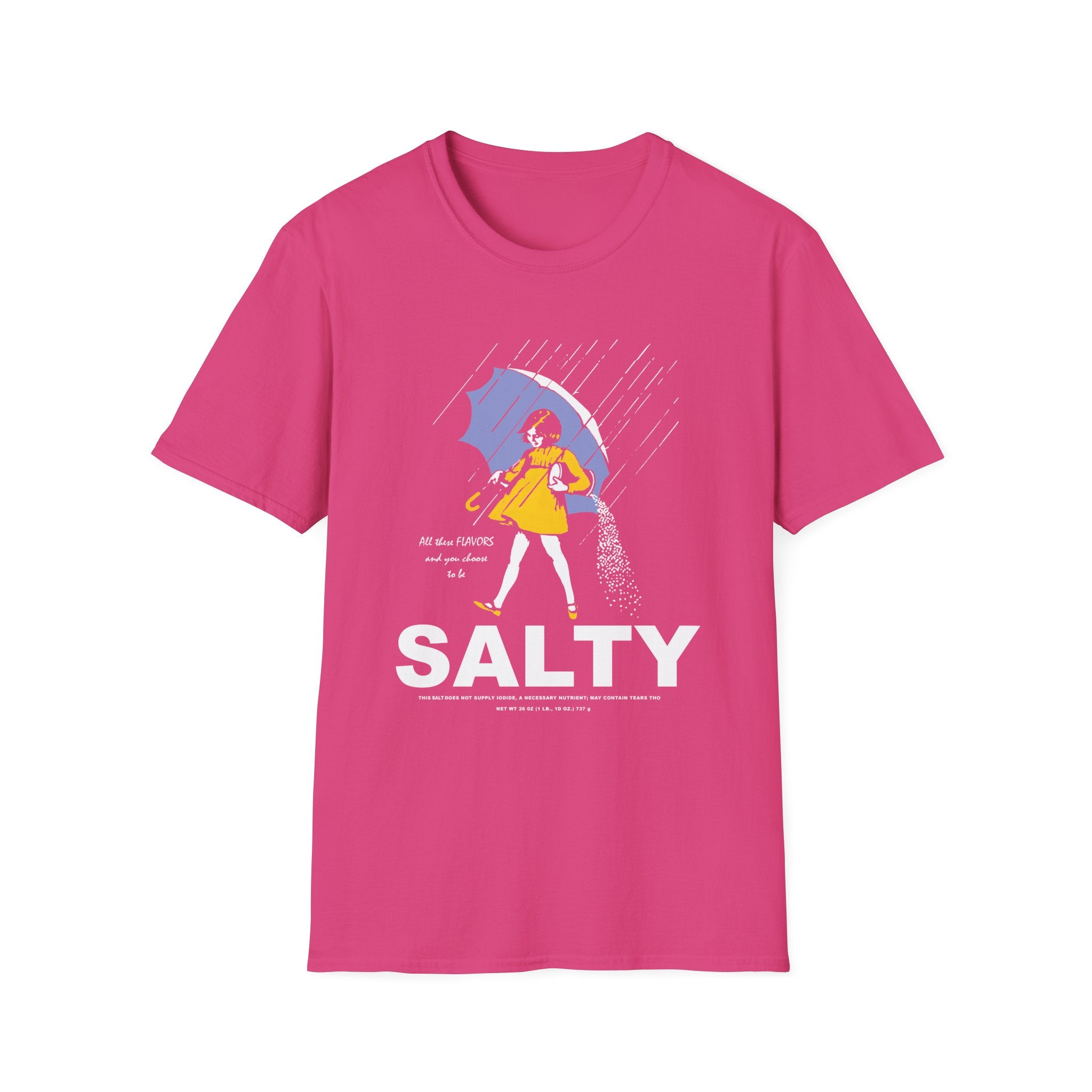 Salty Rainy Day Graphic T-Shirt — Girl with Umbrella Illustration