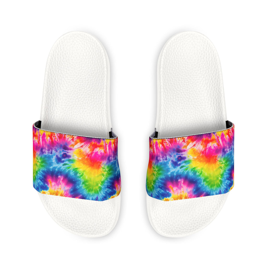 Youth Tie-Dye Slide Sandals — Removable Strap Kids Beach & Pool Slides