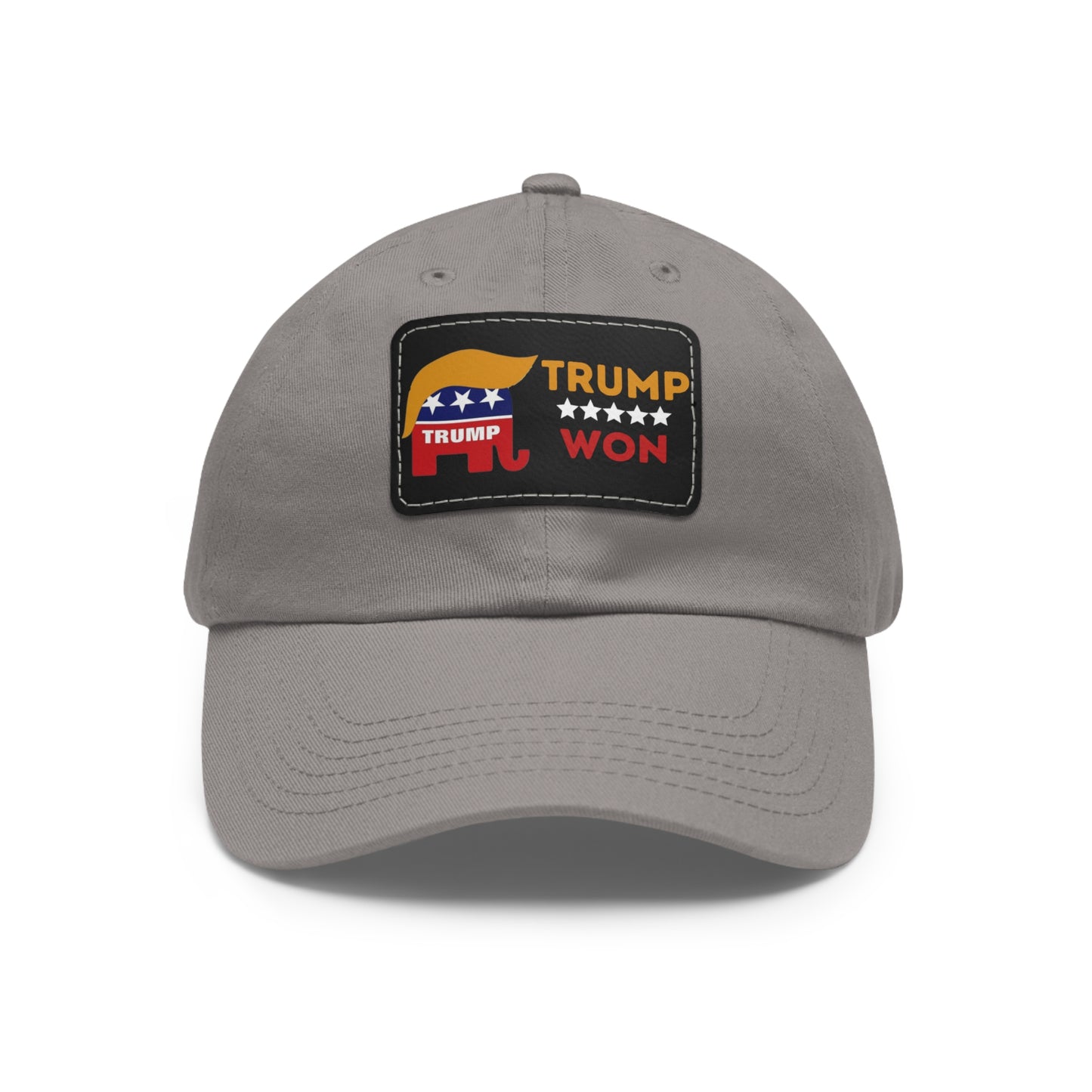 Trump Won Mom and Dad Hat with Leather Patch (Rectangle)