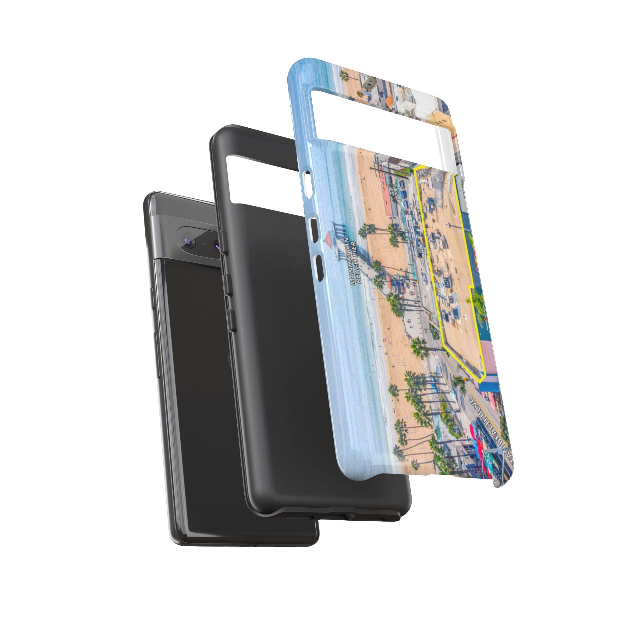 Phone Cases, Manhattan Beach California iPhone Samsung Google Tough Cases, Beach Lovers Gifts, Coastal Accessories, Ocean Phone Covers,