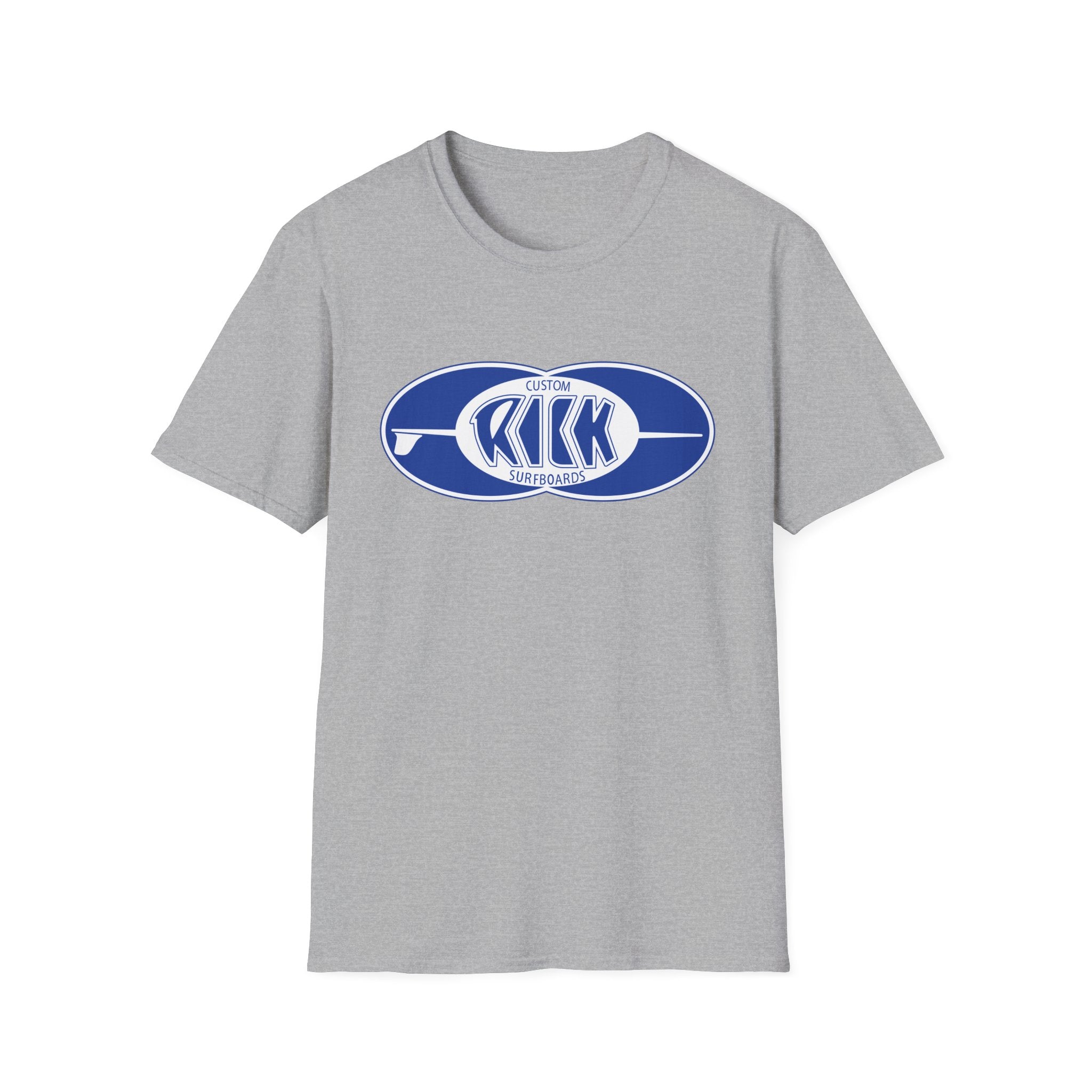 Rick Surfboards Unisex Softstyle T-Shirt Old School Hermosa Beach Print 1 Side