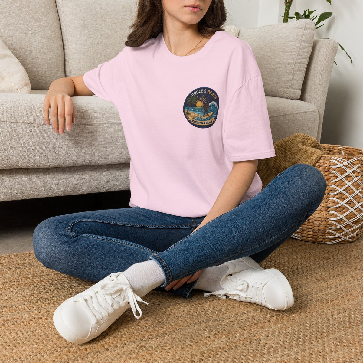 Bruce's Beach Manhattan Beach Surf Patch T-Shirt