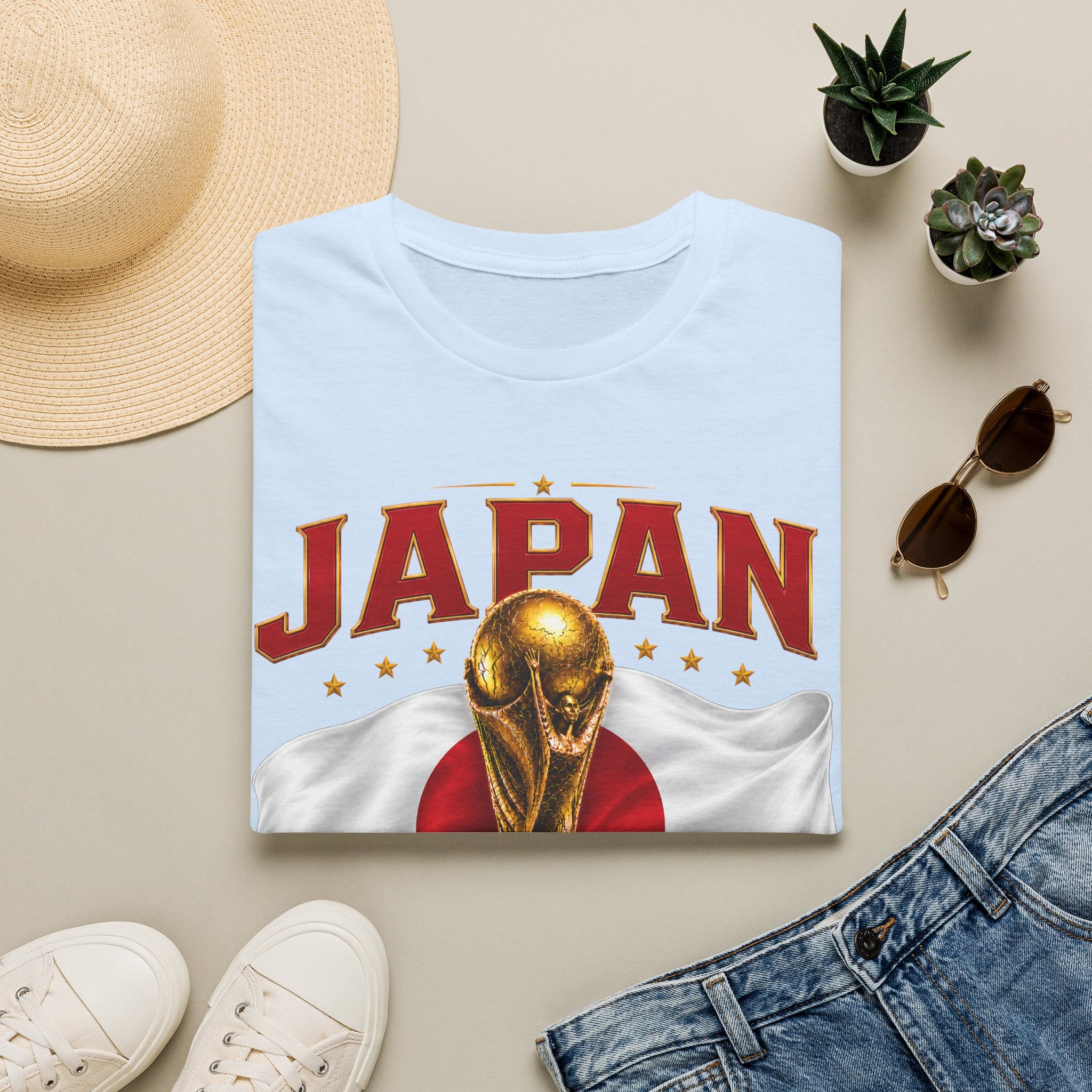 Japan 2026 World Cup T-Shirt — Golden Trophy Soccer Fan Tee