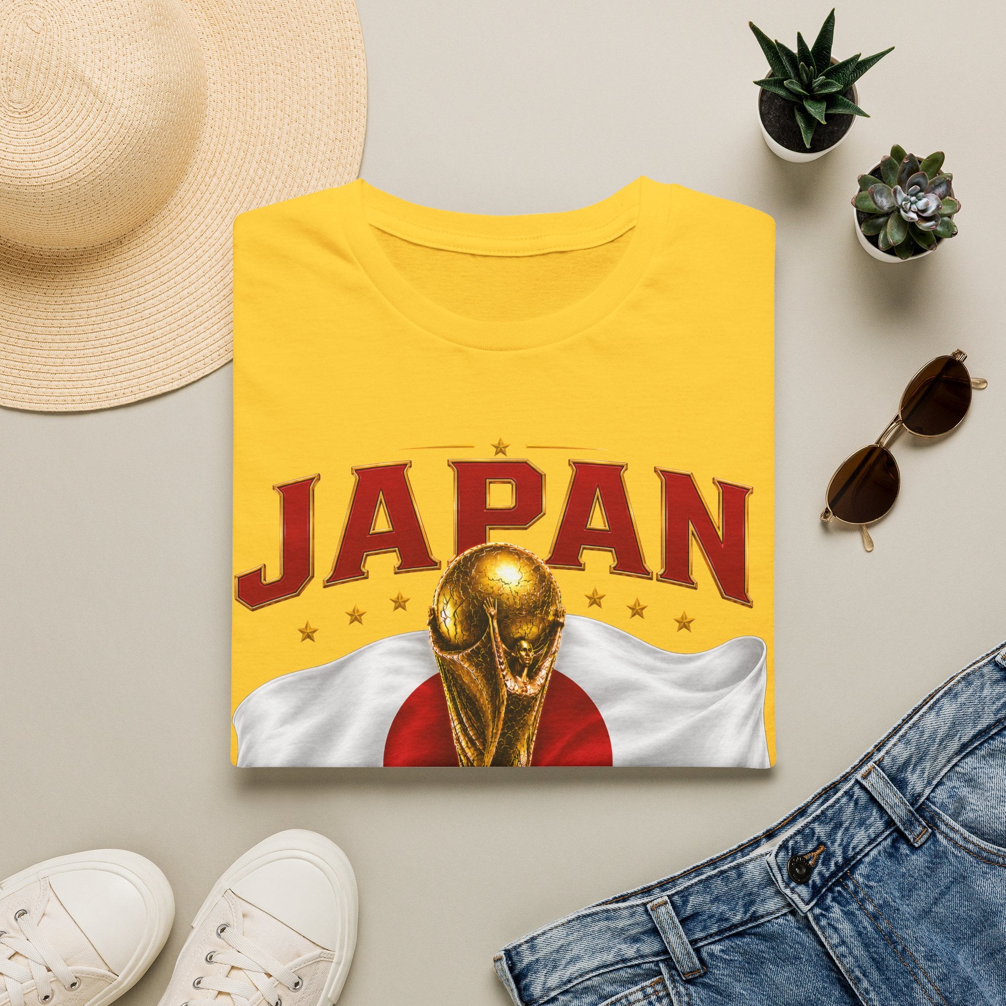 Japan 2026 World Cup T-Shirt — Golden Trophy Soccer Fan Tee