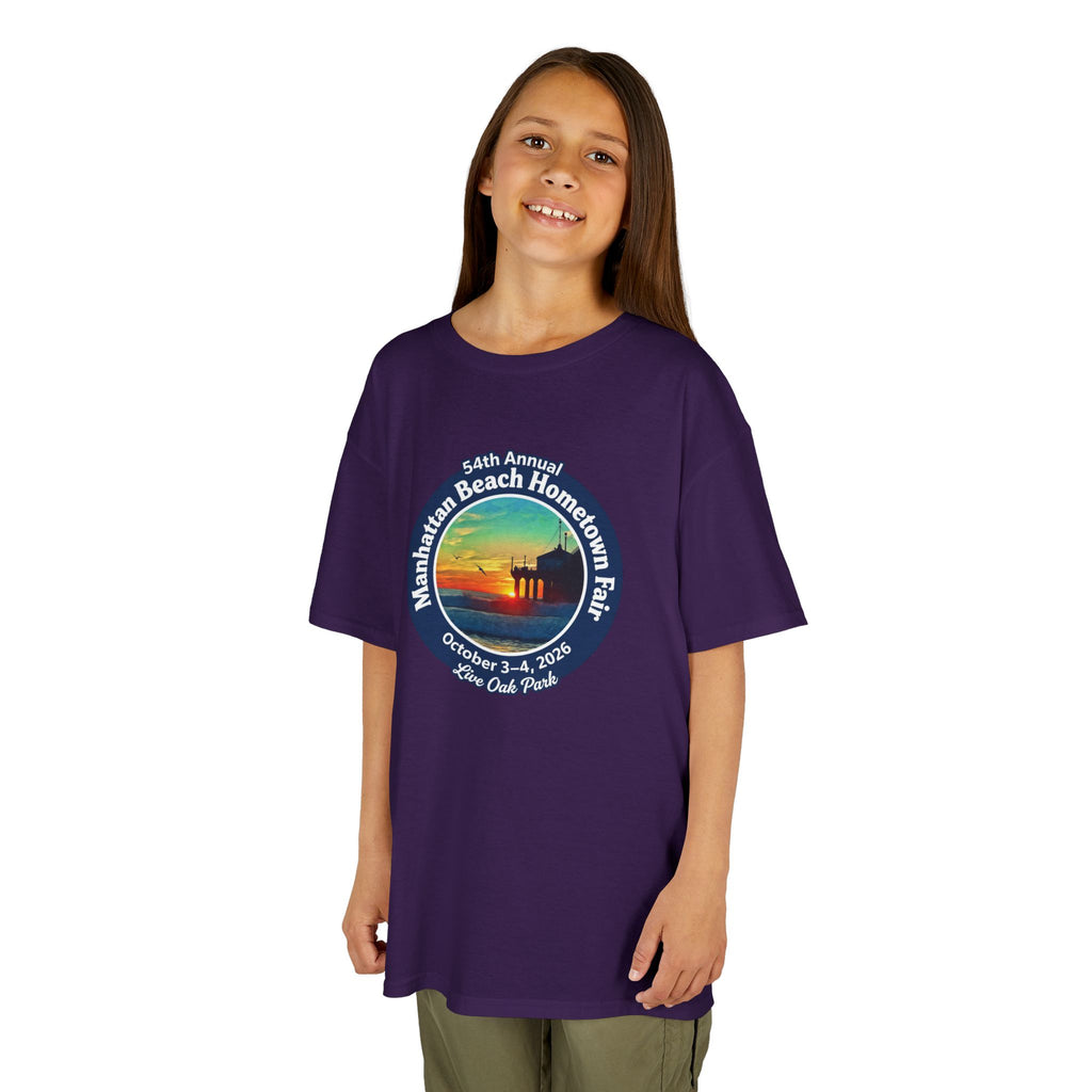 Kids Tee — Manhattan Beach Hometown Fair 2026 Sunset Logo