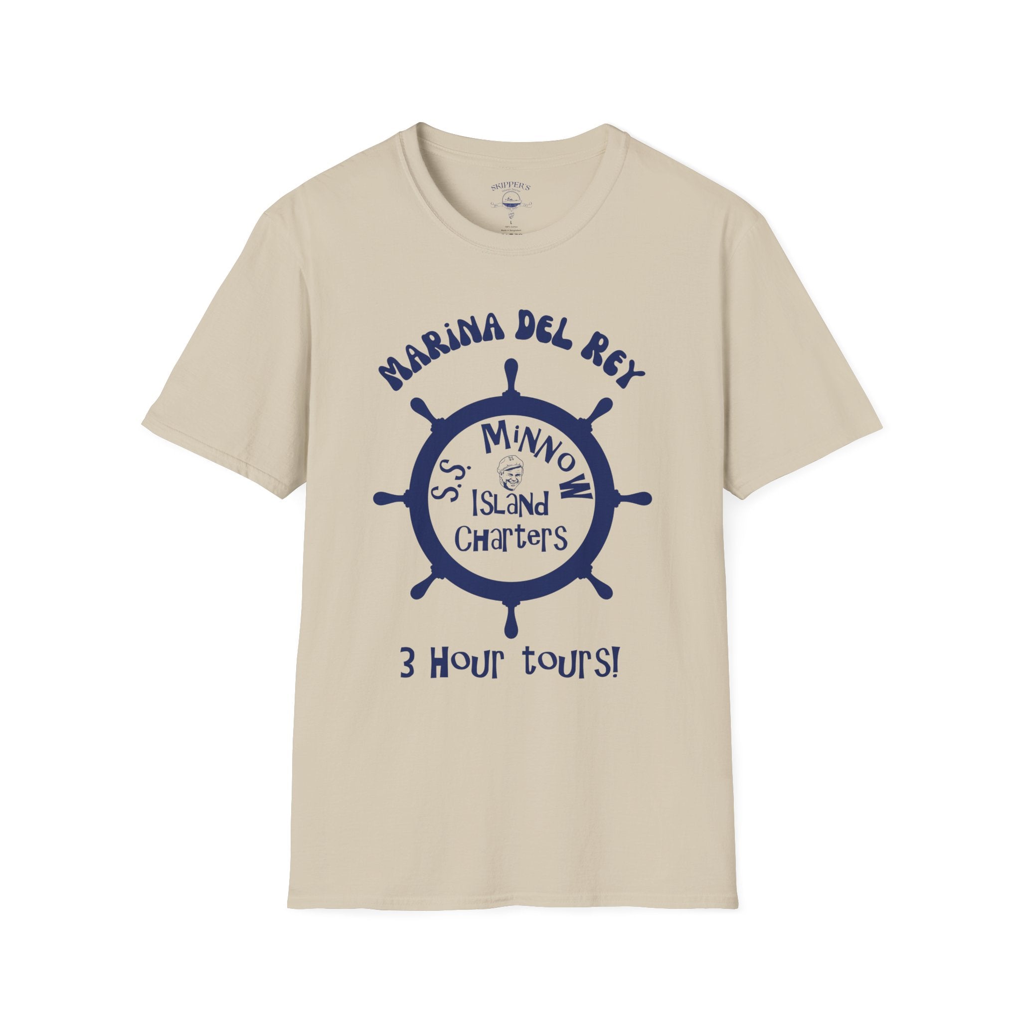 Marina Del Rey Ship Wheel logo T-Shirt | SS Minnow Island Charters, 3 Hour Tours