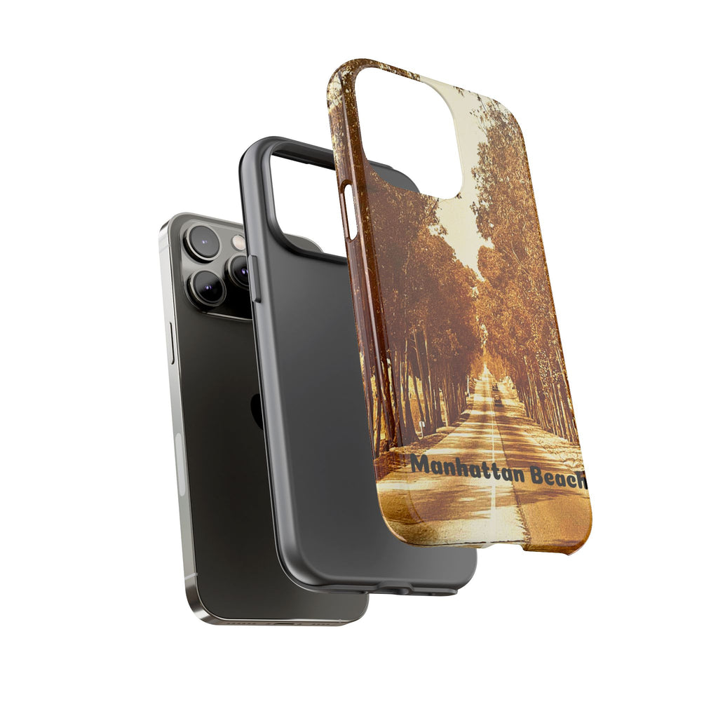 Phone Cases Manhattan Beach Rosecrans Ave Early 60's Tough Cases 90266 California, iPhone Samsung Google Pixel Protective Cover, Vintage
