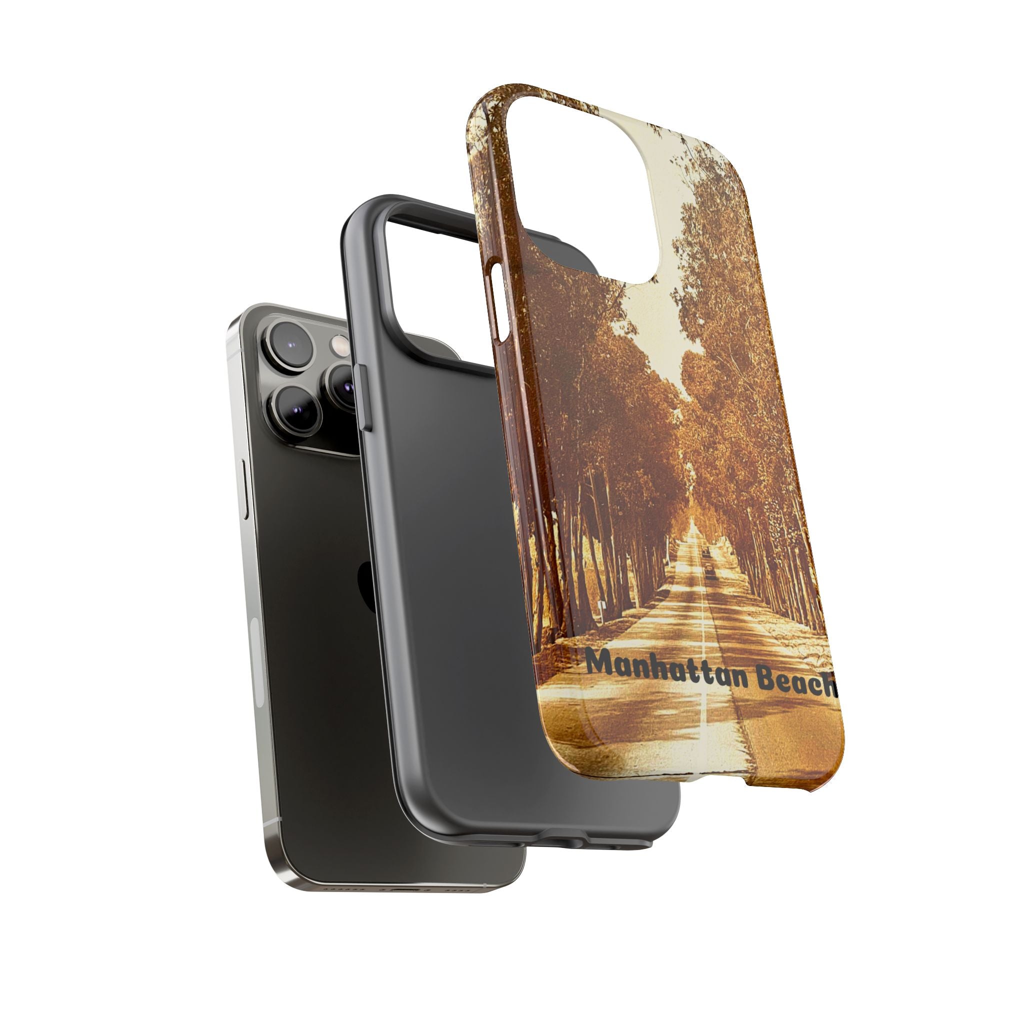 Phone Cases Manhattan Beach Rosecrans Ave Early 60's Tough Cases 90266 California, iPhone Samsung Google Pixel Protective Cover, Vintage