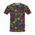 Christmas Lights  Men's All Over Print Crew Neck T-Shirt Made in USA