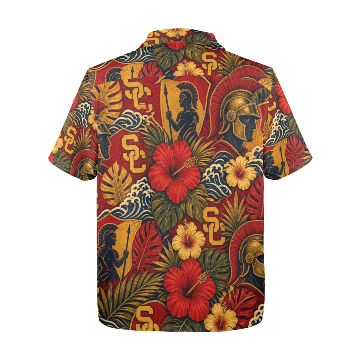 USC Men's All Over Print Hawaiian Shirt Made In USA Ships to USA Only