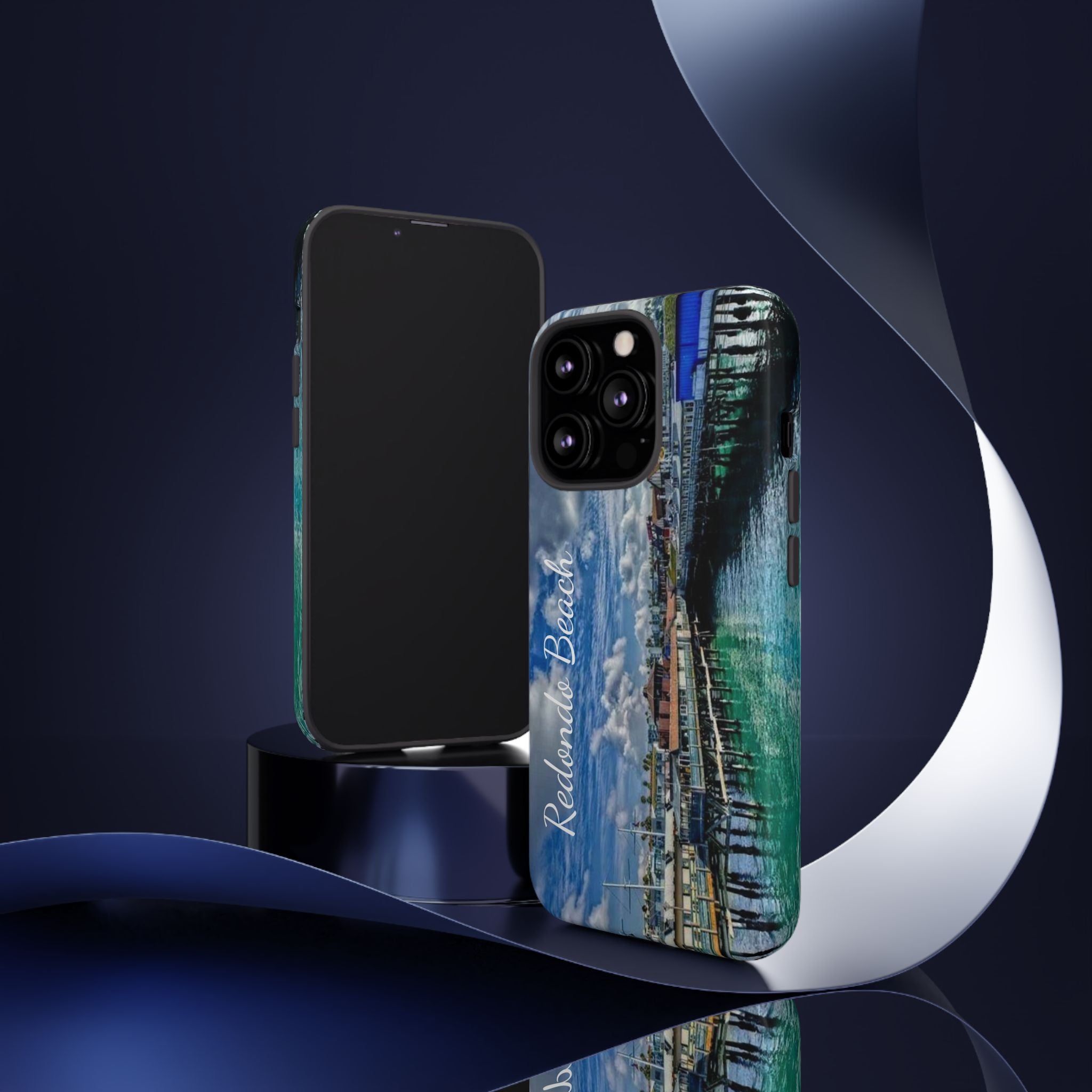Phone Cases, Redondo Beach California King Harbor Design, Protective Covers, iPhone Accessories, Samsung Accessories, Gift for Travelers