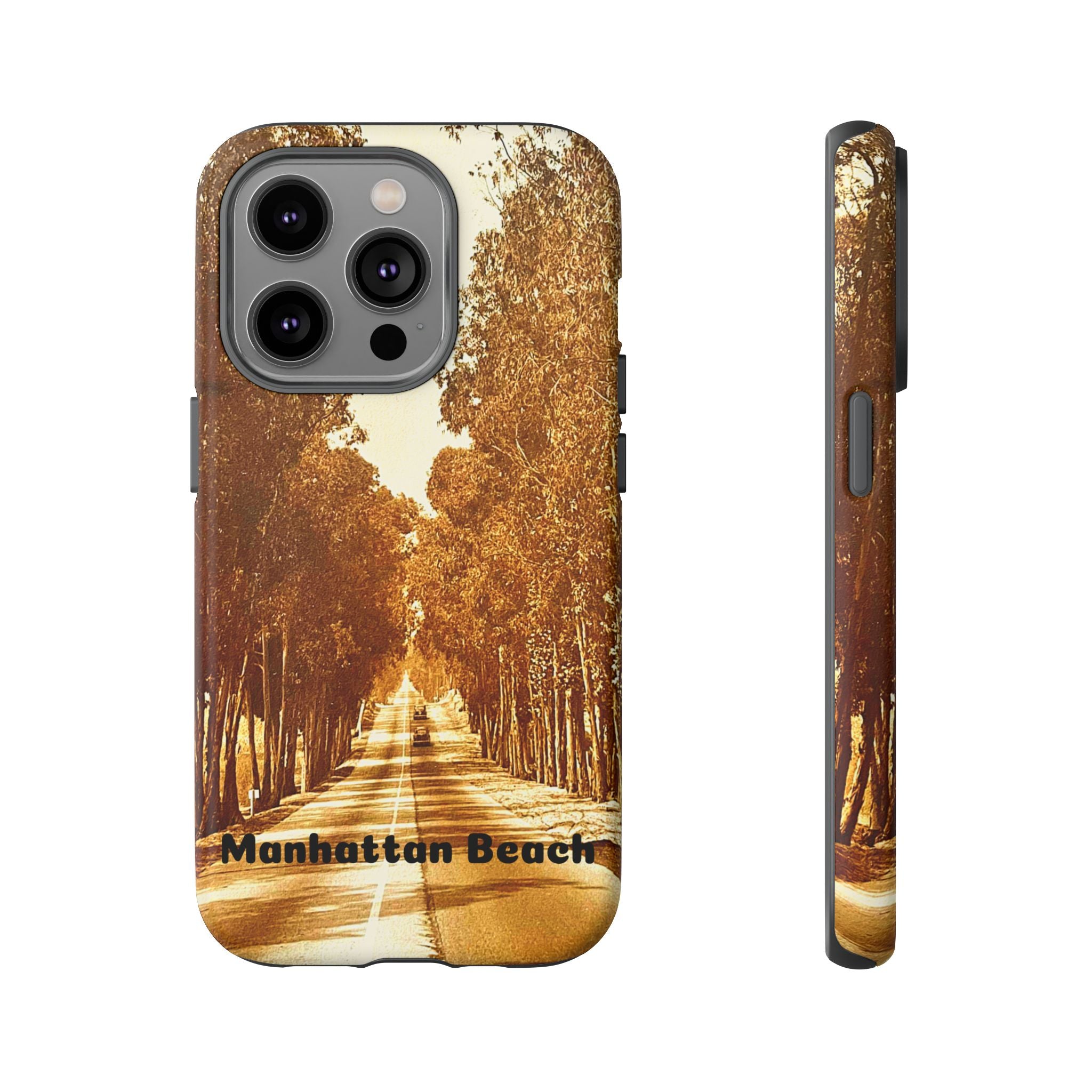 Phone Cases Manhattan Beach Rosecrans Ave Early 60's Tough Cases 90266 California, iPhone Samsung Google Pixel Protective Cover, Vintage