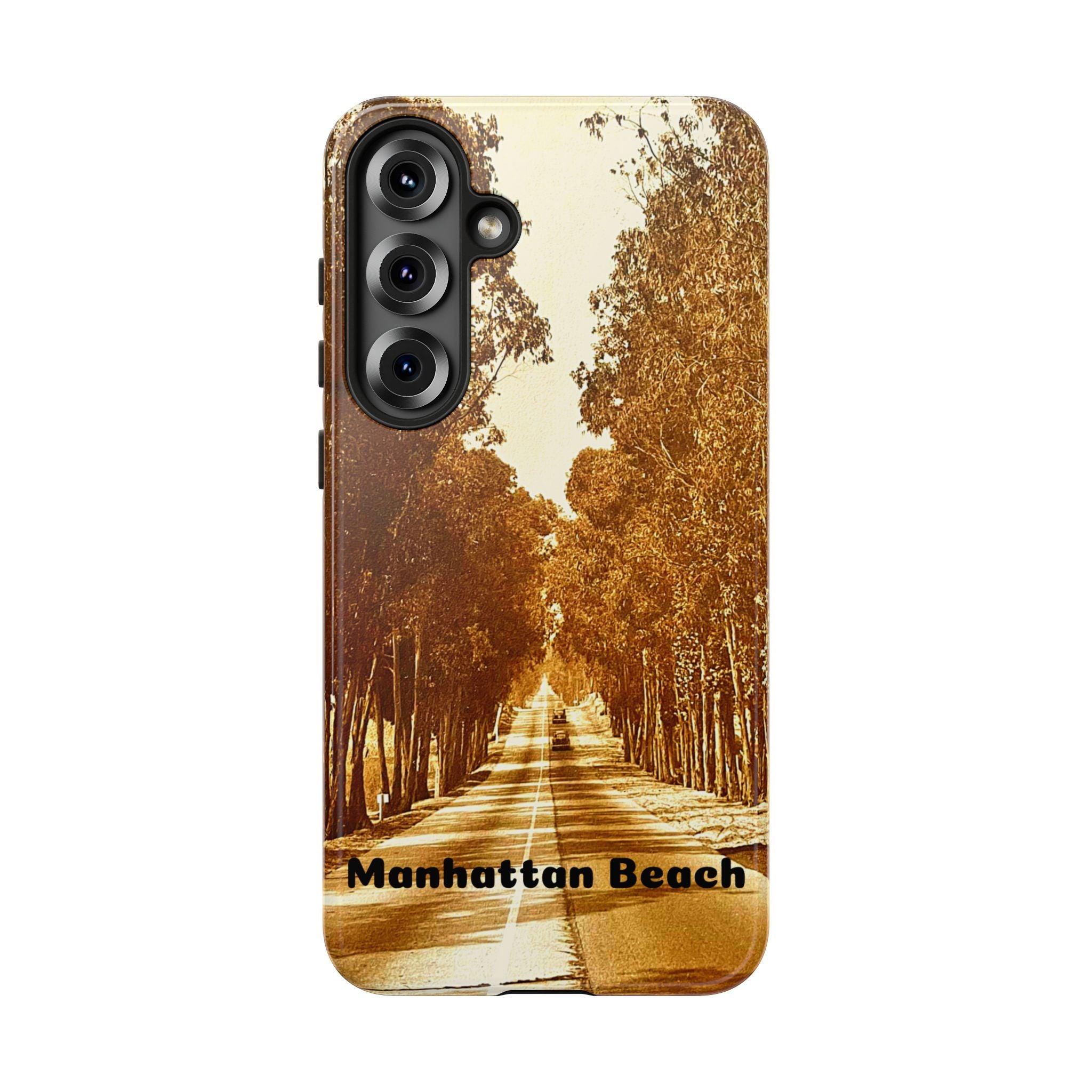 Phone Cases Manhattan Beach Rosecrans Ave Early 60's Tough Cases 90266 California, iPhone Samsung Google Pixel Protective Cover, Vintage