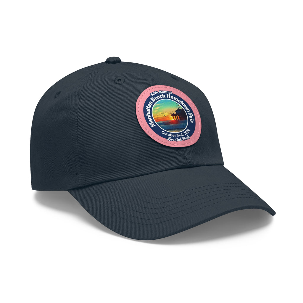 Manhattan Beach Hometown Fair 2026  Beach  Live Oak Park Annual Festival Round Leather Patch Hat
