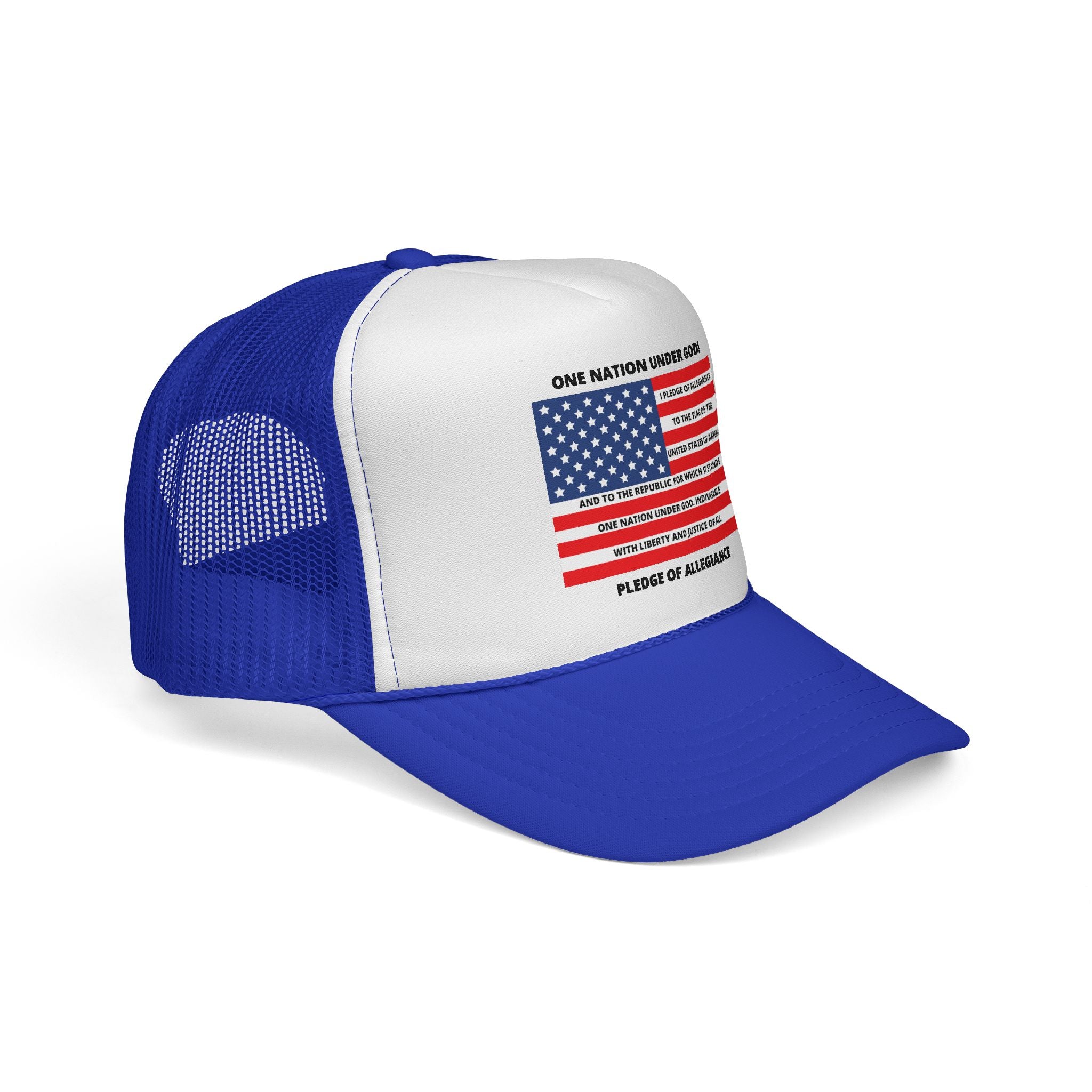 Pledge of Allegiance Trucker Cap — "One Nation Under GOD" Patriotic Hat