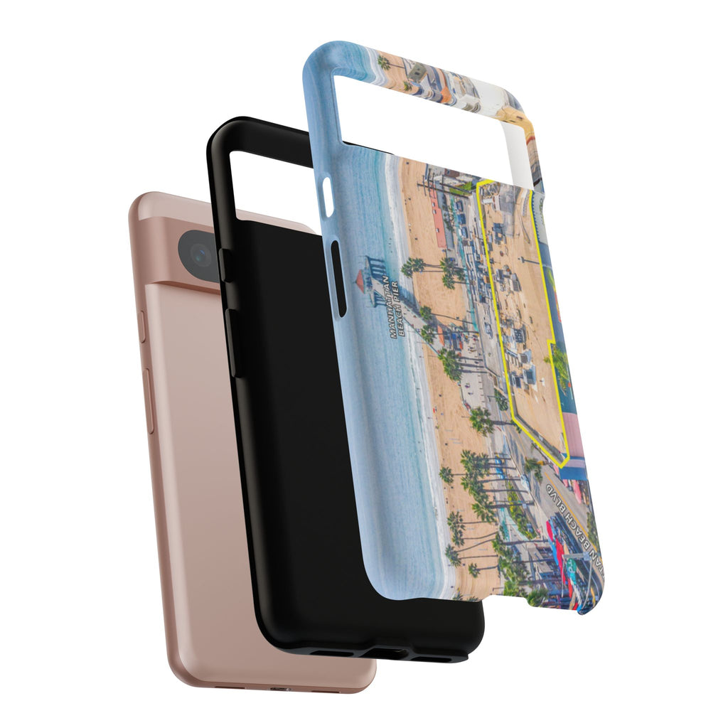 Phone Cases, Manhattan Beach California iPhone Samsung Google Tough Cases, Beach Lovers Gifts, Coastal Accessories, Ocean Phone Covers,